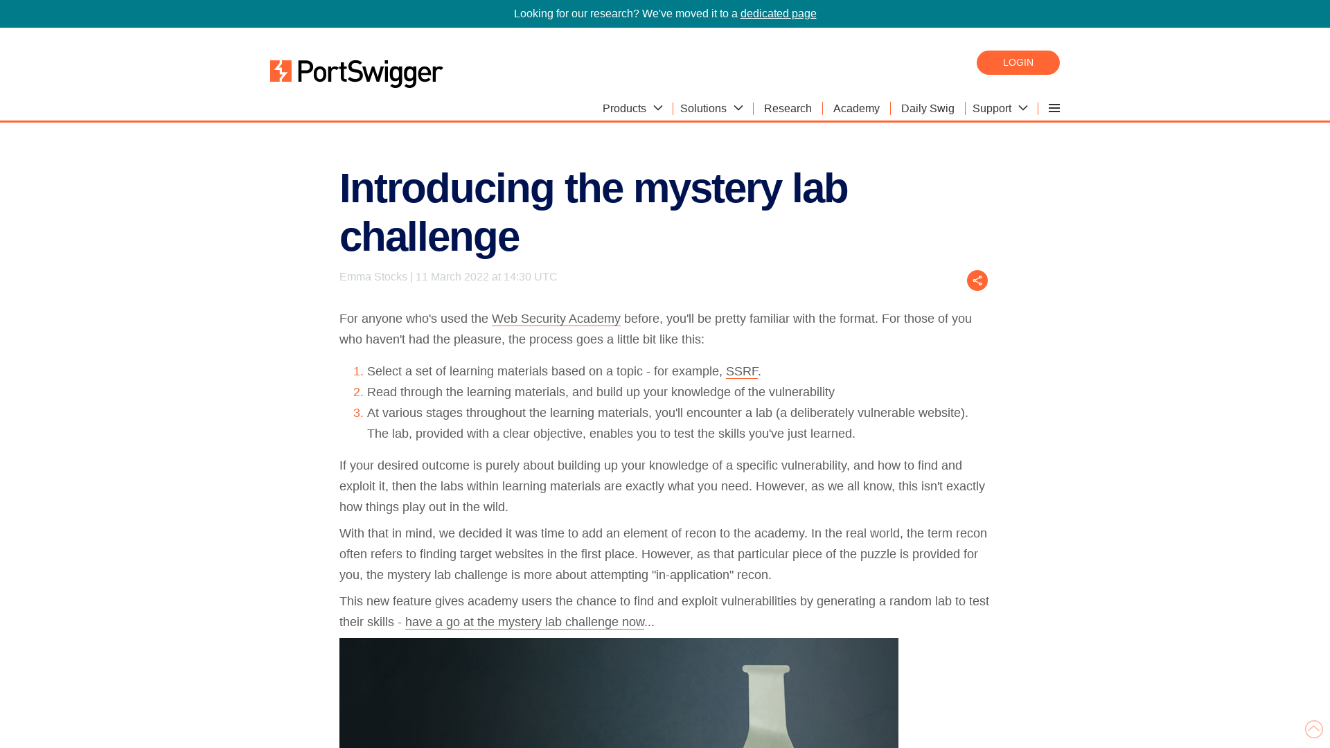 Introducing the mystery lab challenge | Blog - PortSwigger