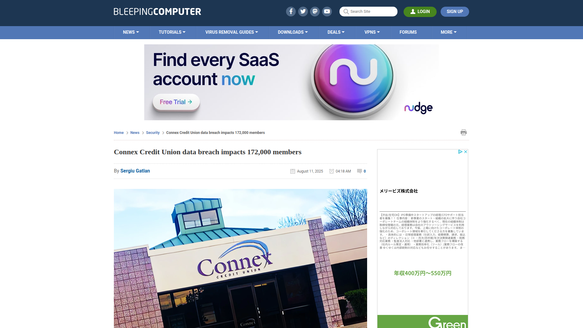 Connex Credit Union data breach impacts 172,000 members