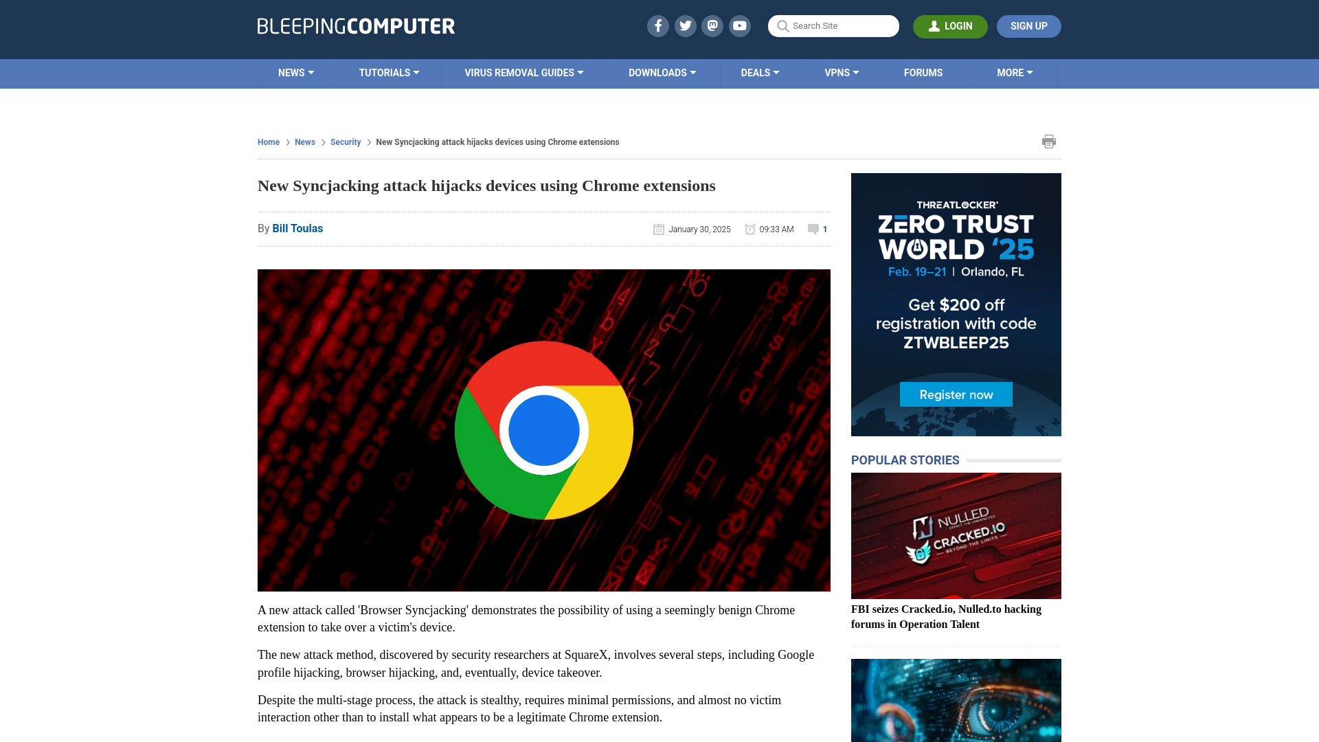 New Syncjacking attack hijacks devices using Chrome extensions