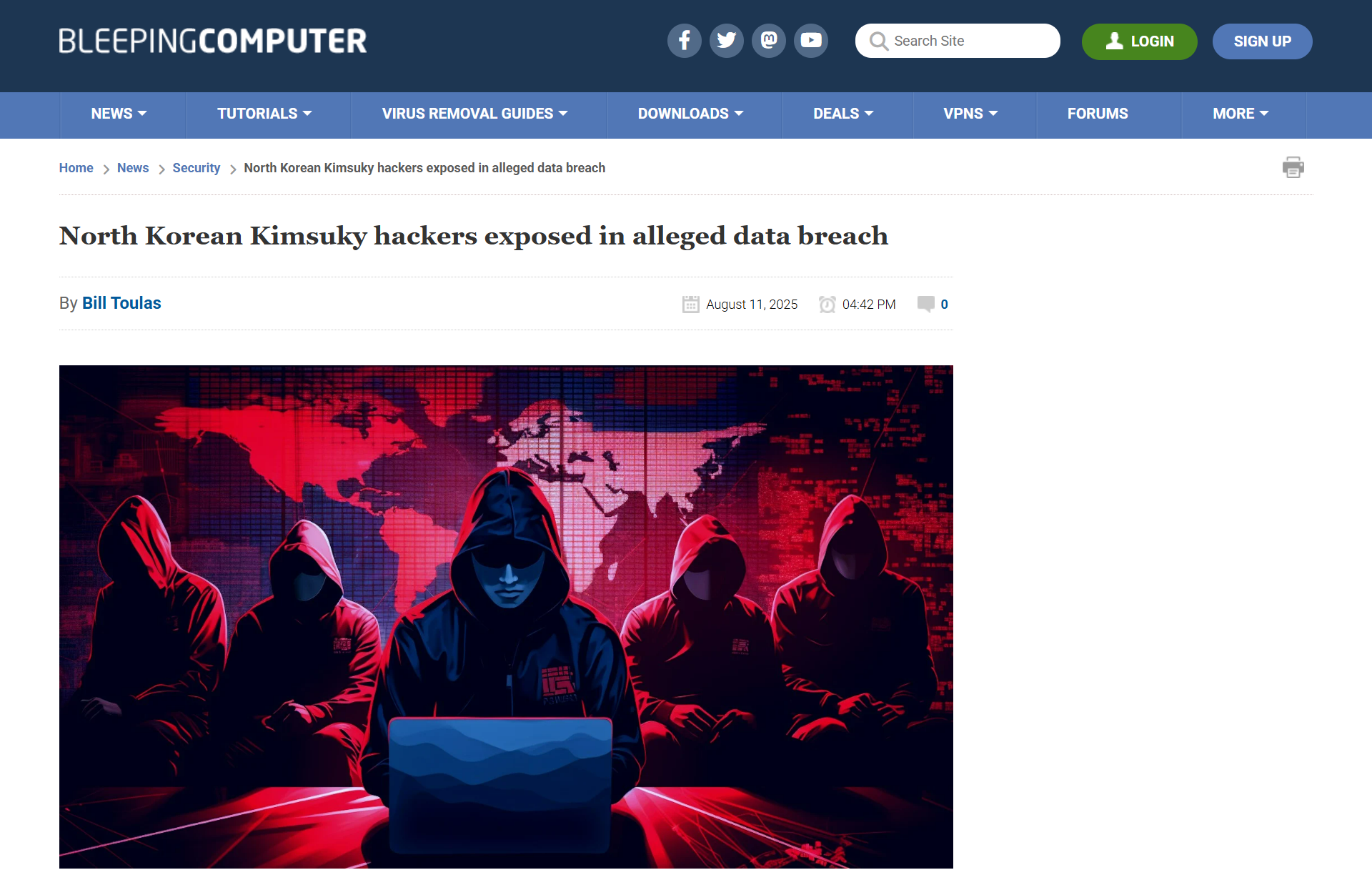 North Korean Kimsuky hackers exposed in alleged data breach