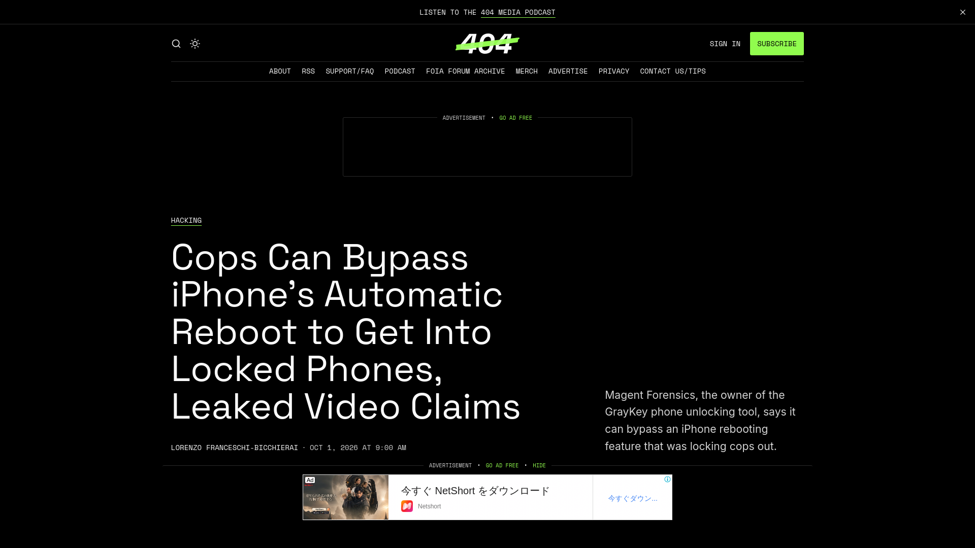 Cops Can Bypass iPhone’s Automatic Reboot to Get Into Locked Phones, Leaked Video Claims