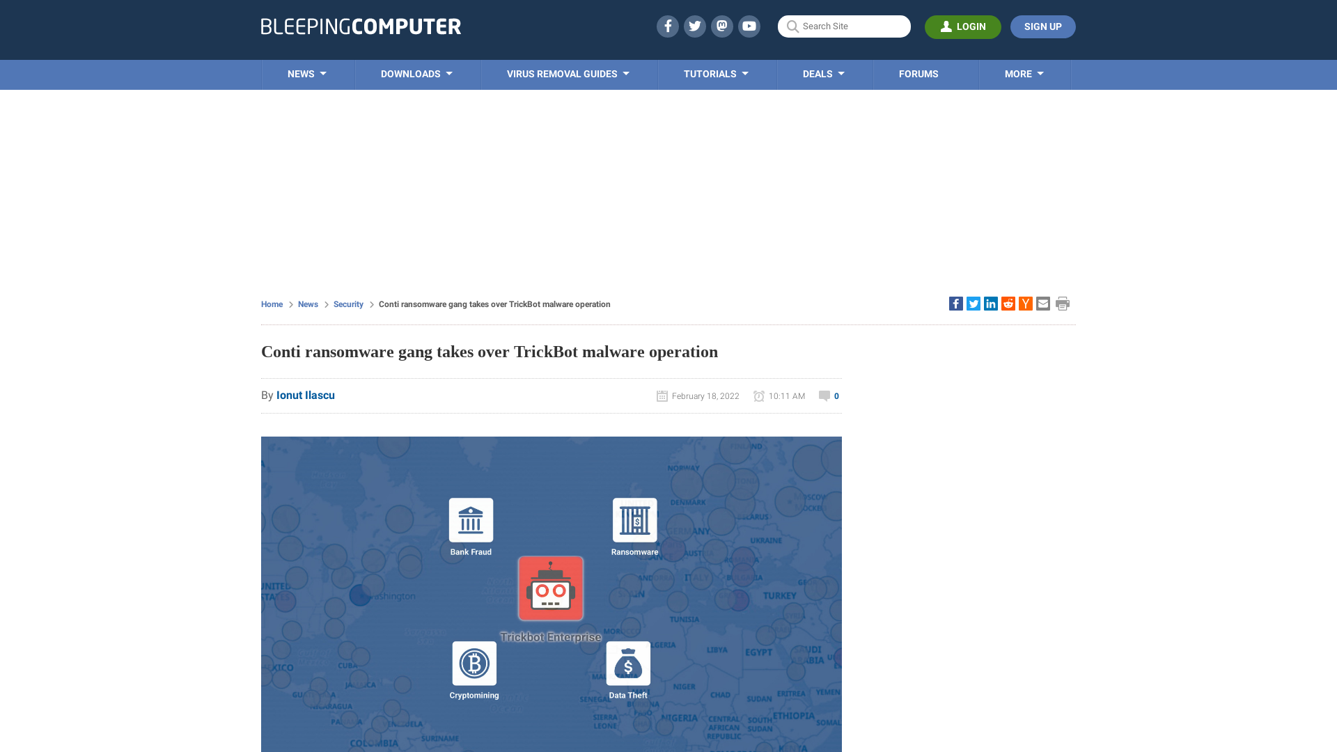 Conti ransomware gang takes over TrickBot malware operation