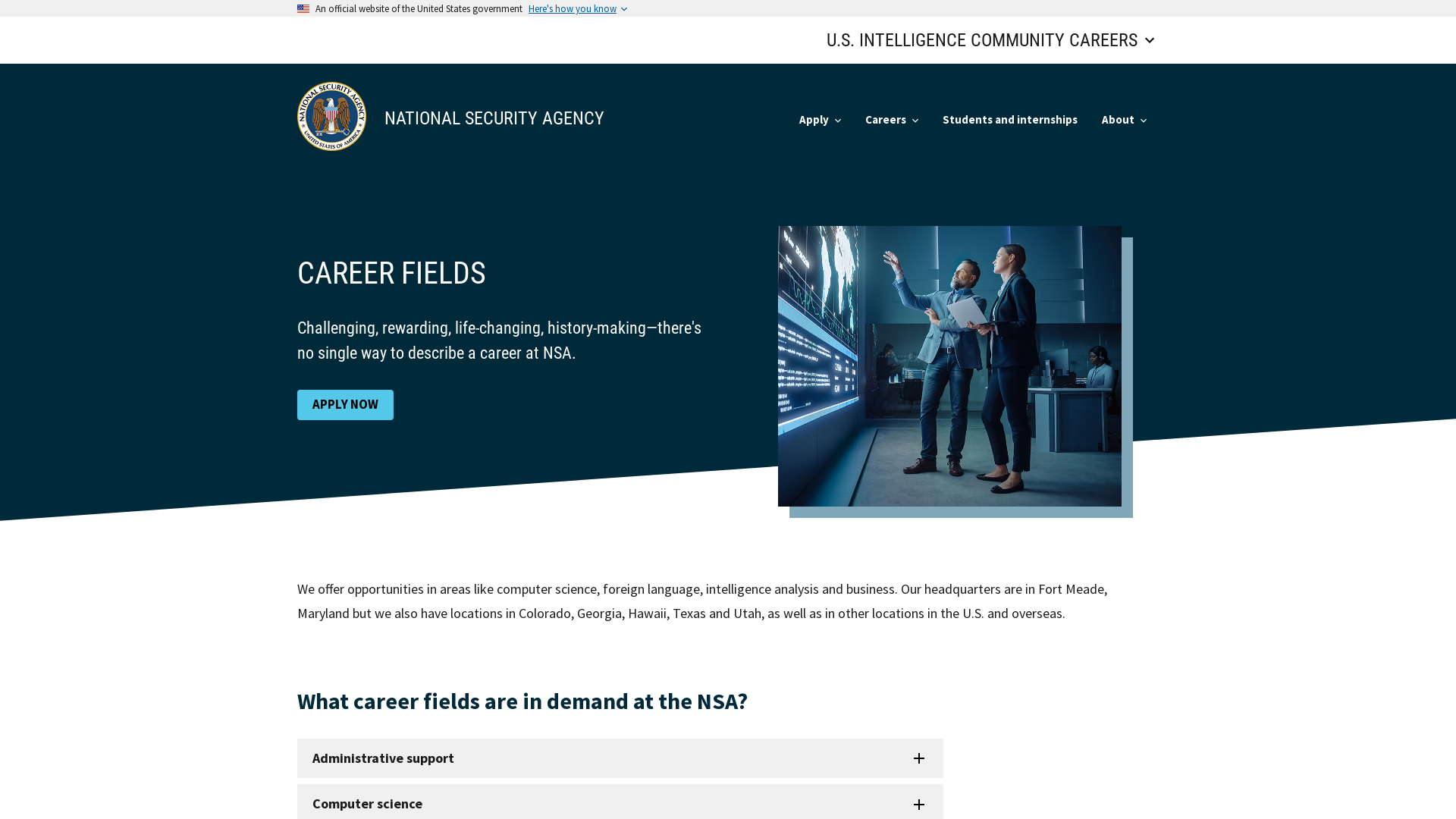 U.S. Intelligence Community careers - Career Fields