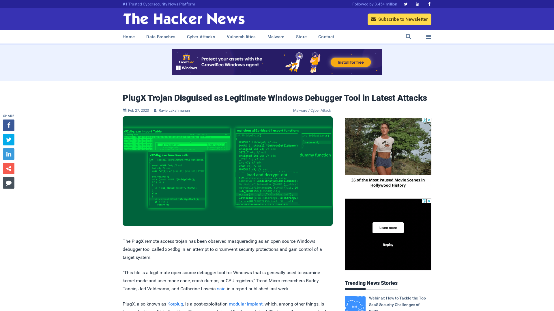 PlugX Trojan Disguised as Legitimate Windows Debugger Tool in Latest Attacks