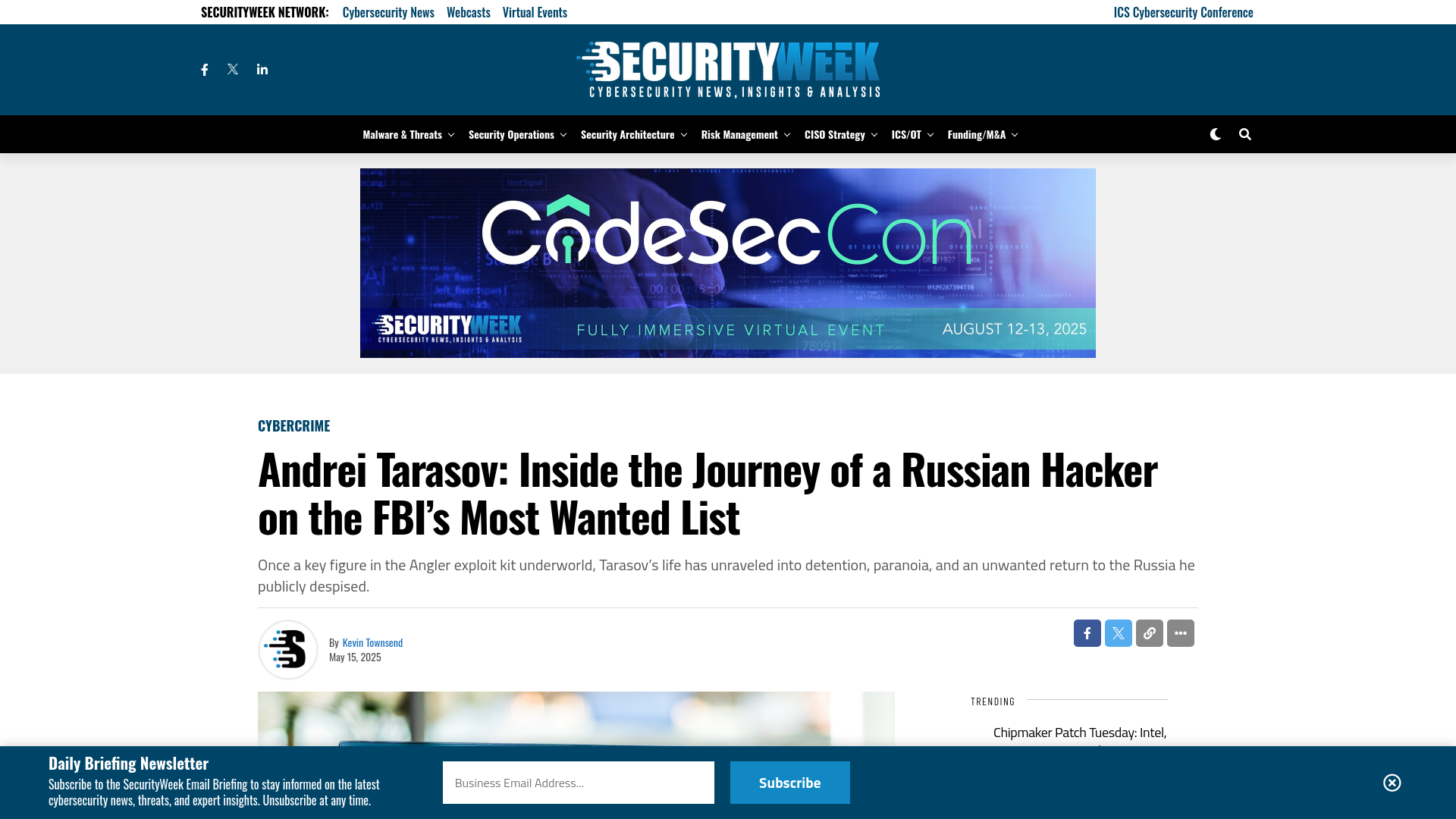 Andrei Tarasov: Inside the Journey of a Russian Hacker on the FBI’s Most Wanted List - SecurityWeek