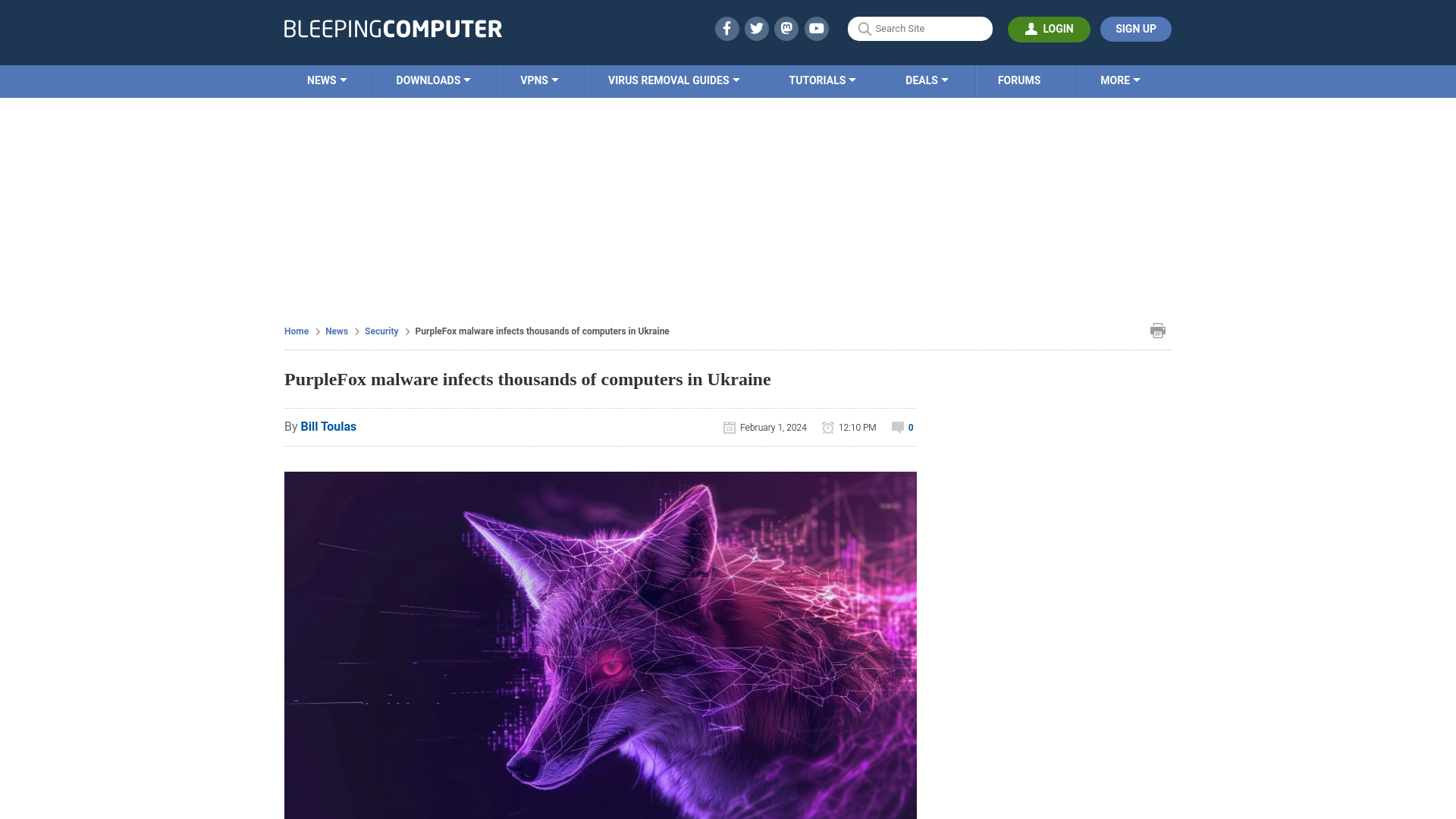 PurpleFox malware infects thousands of computers in Ukraine