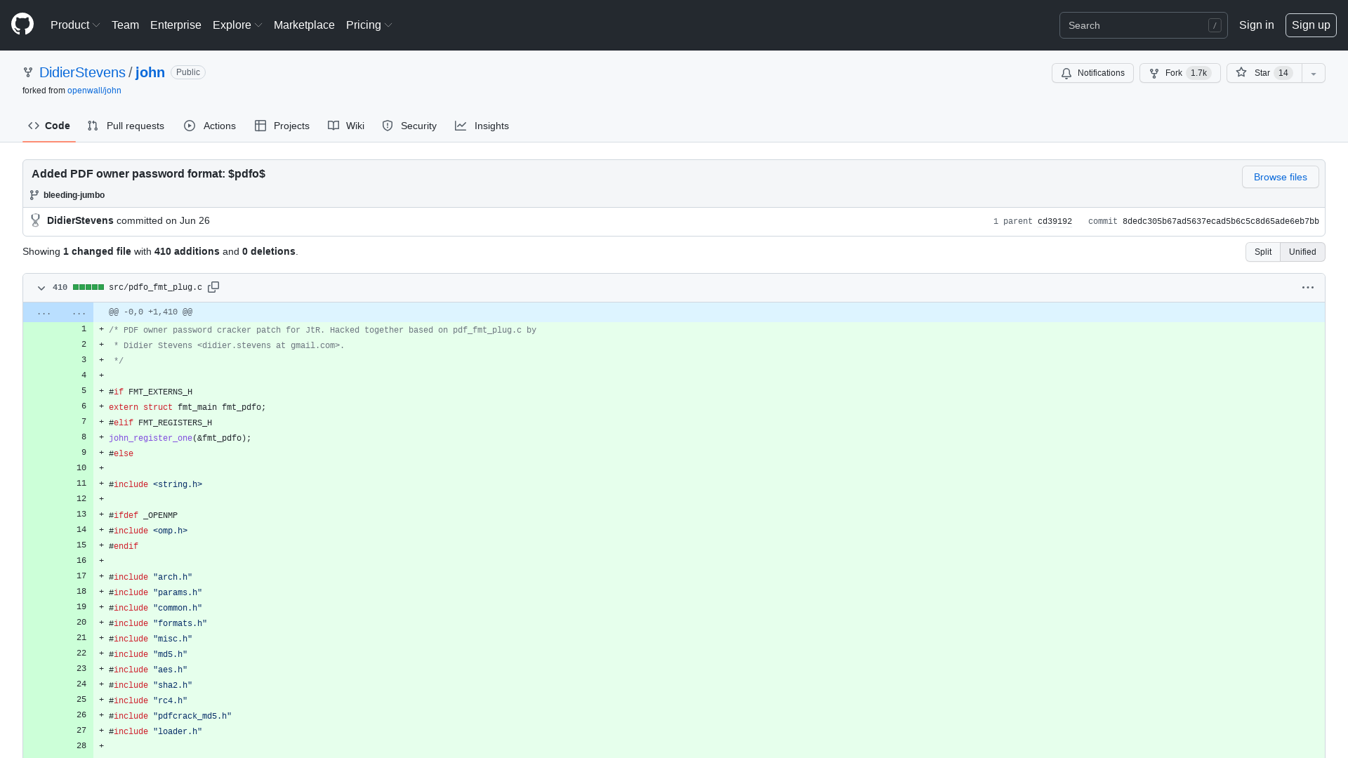 Added PDF owner password format: $pdfo$ · DidierStevens/john@8dedc30 · GitHub