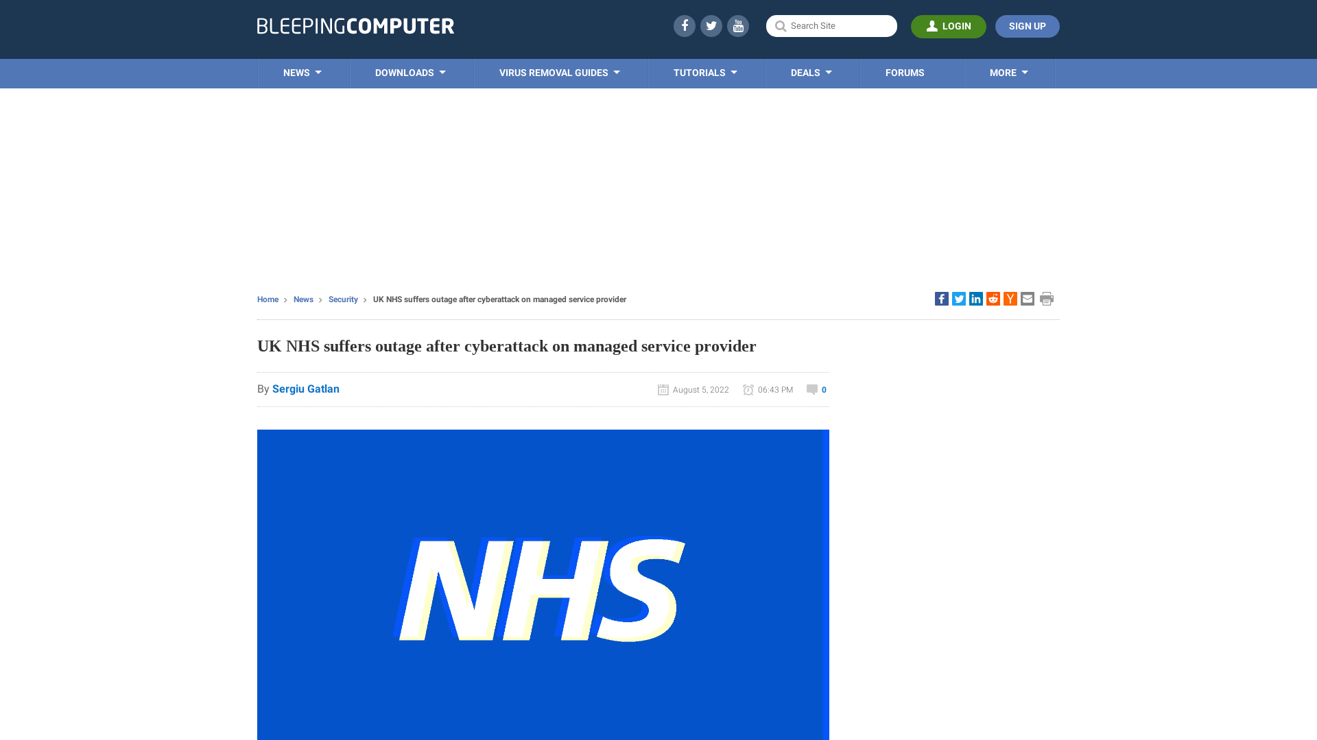 UK NHS suffers outage after cyberattack on managed service provider