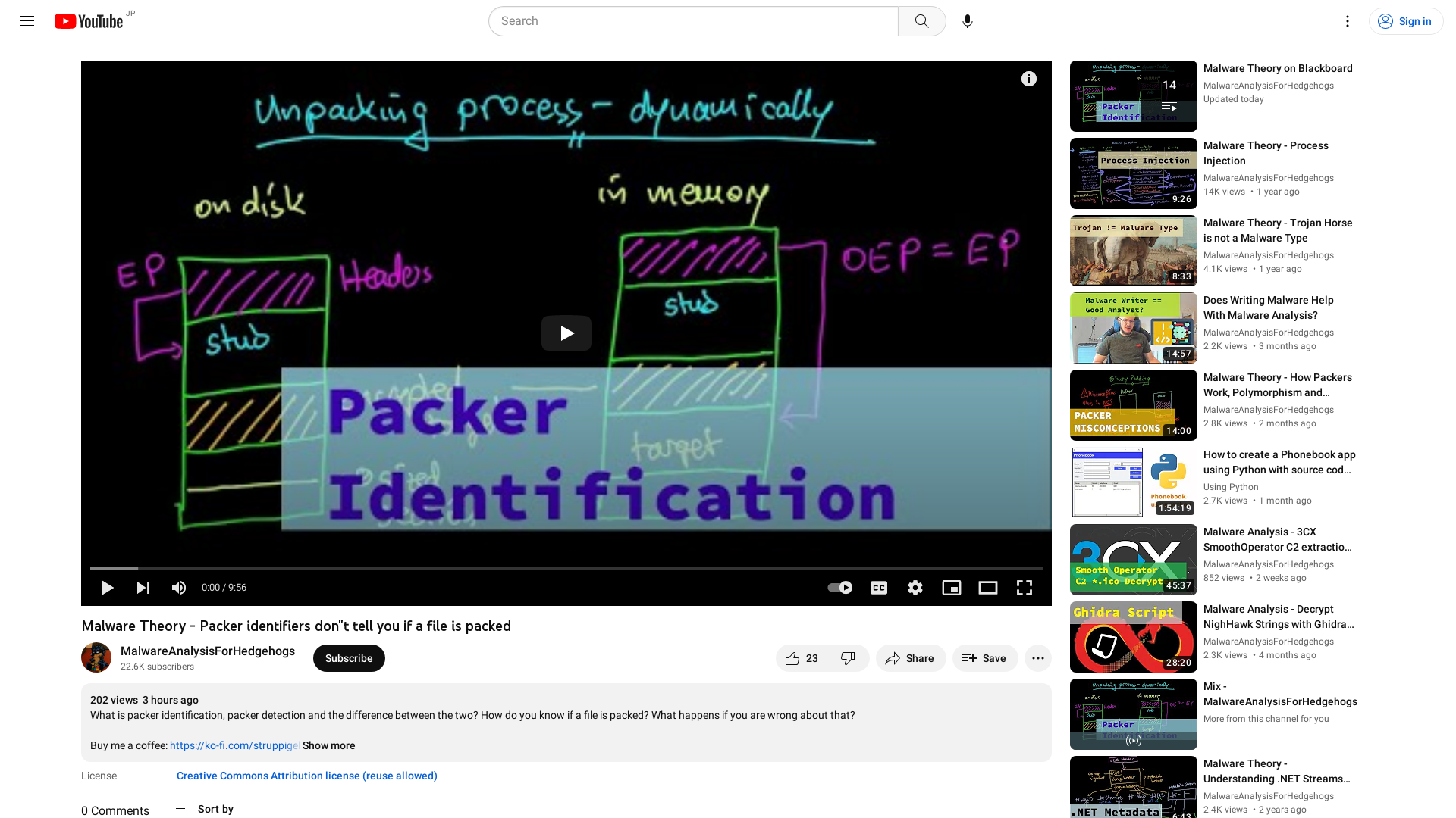 Malware Theory - Packer identifiers don"t tell you if a file is packed - YouTube