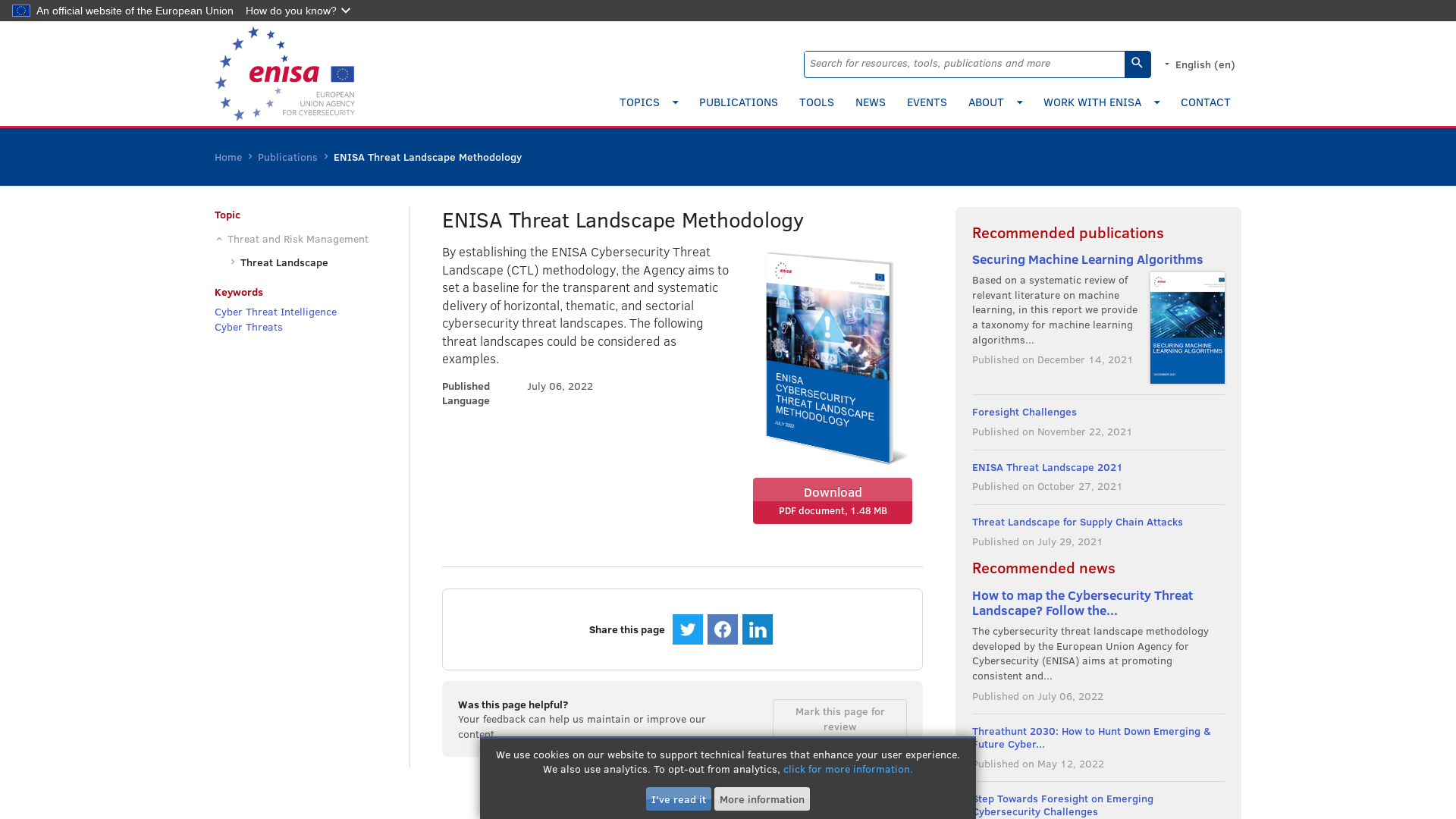 ENISA Threat Landscape Methodology — ENISA