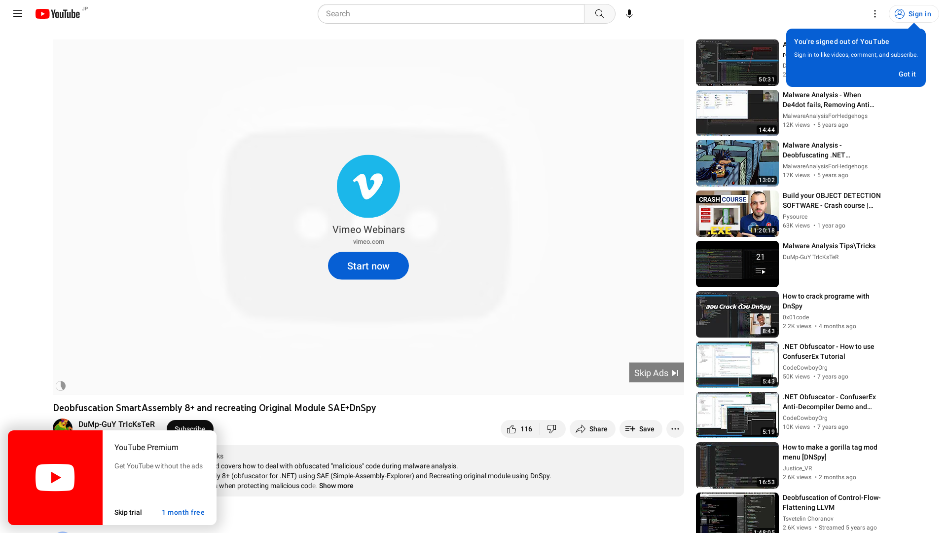 Deobfuscation SmartAssembly 8+ and recreating Original Module SAE+DnSpy - YouTube