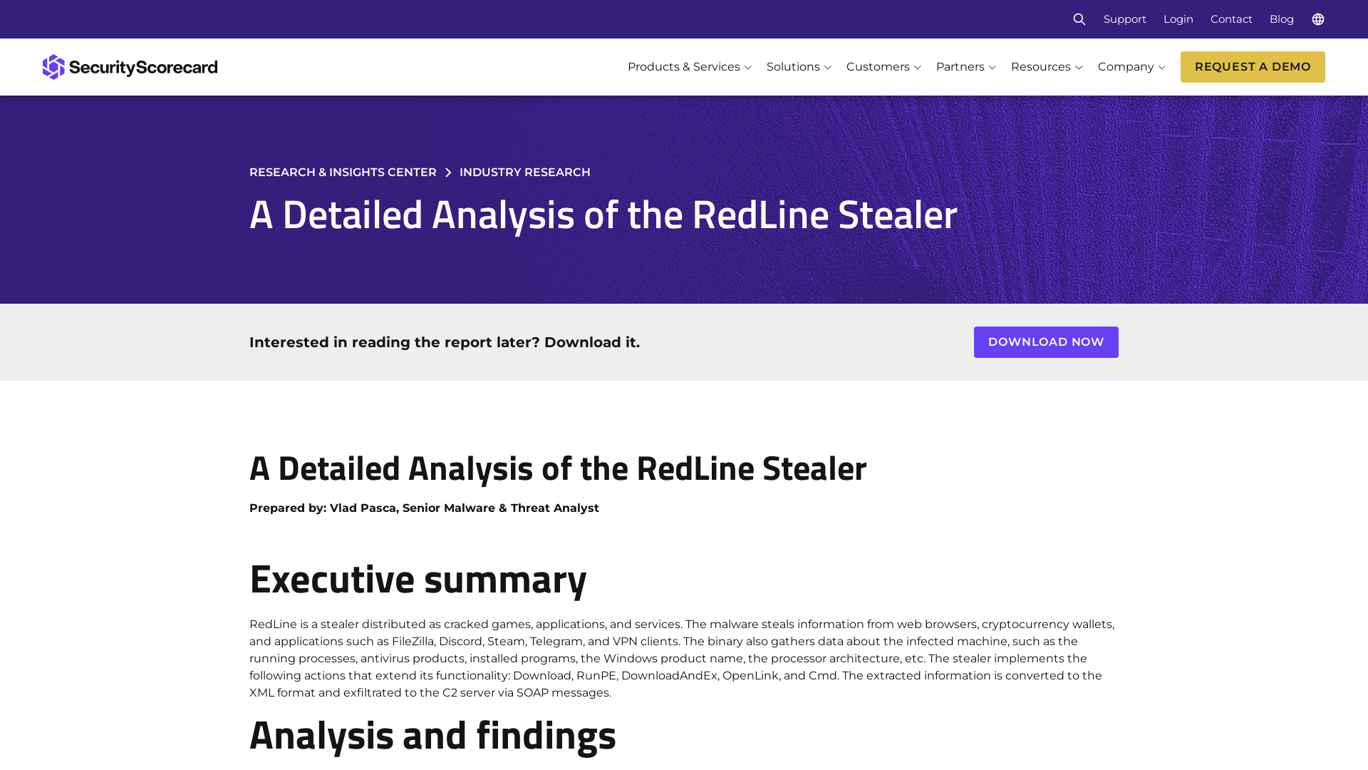 A Detailed Analysis of the RedLine Stealer | SecurityScorecard