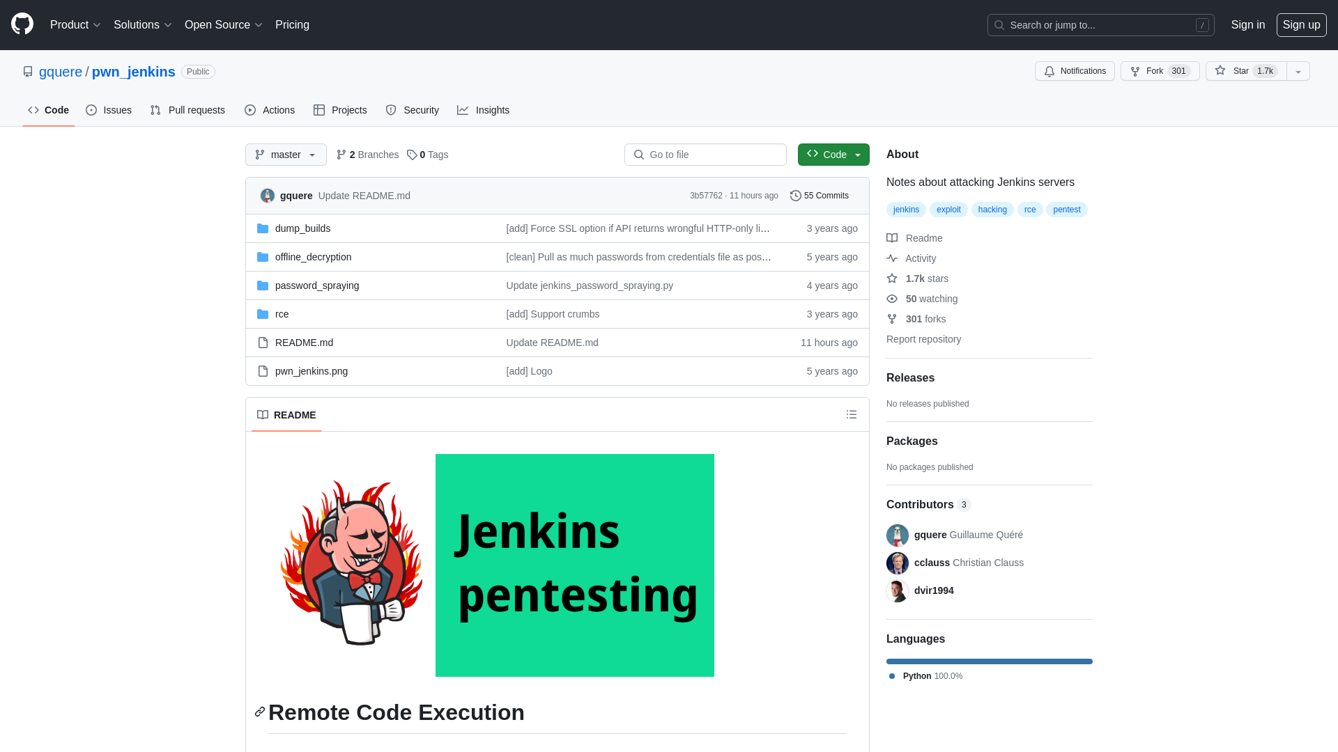 GitHub - gquere/pwn_jenkins: Notes about attacking Jenkins servers