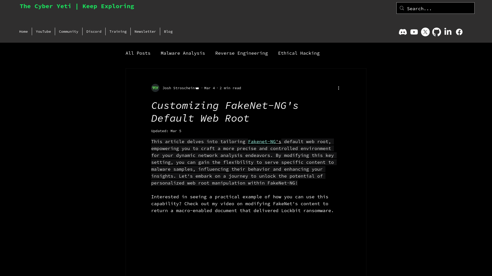 Customizing FakeNet-NG's Default Web Root