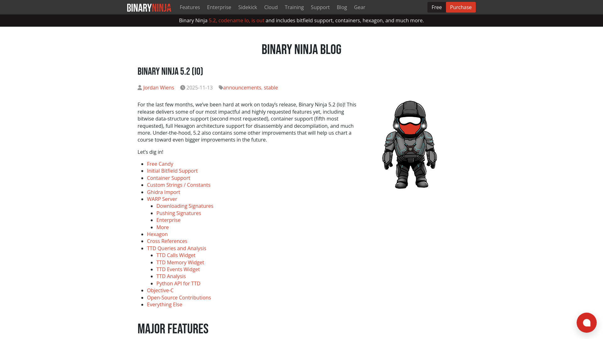 Binary Ninja - Binary Ninja 5.2 (Io)