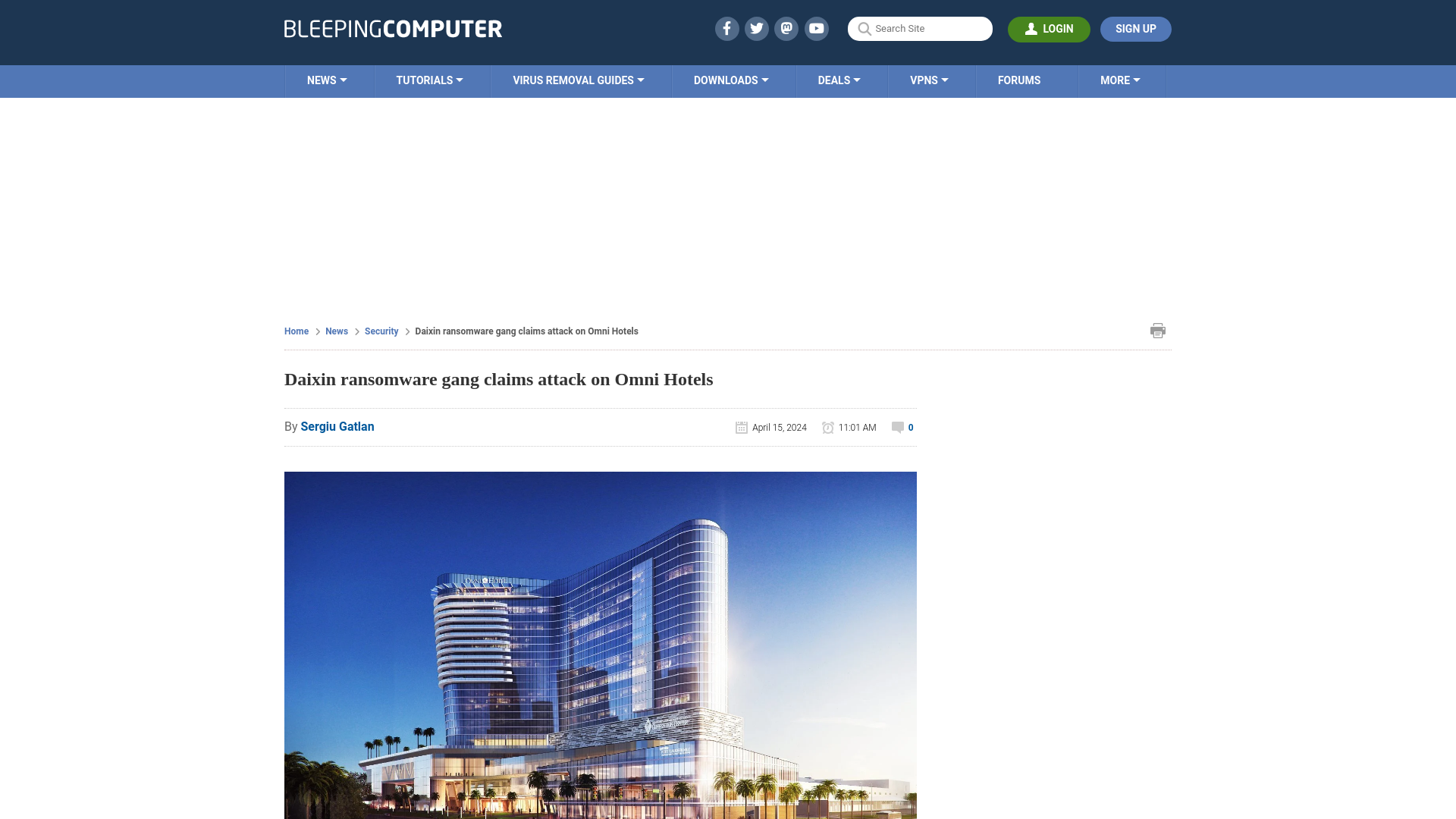 Daixin ransomware gang claims attack on Omni Hotels