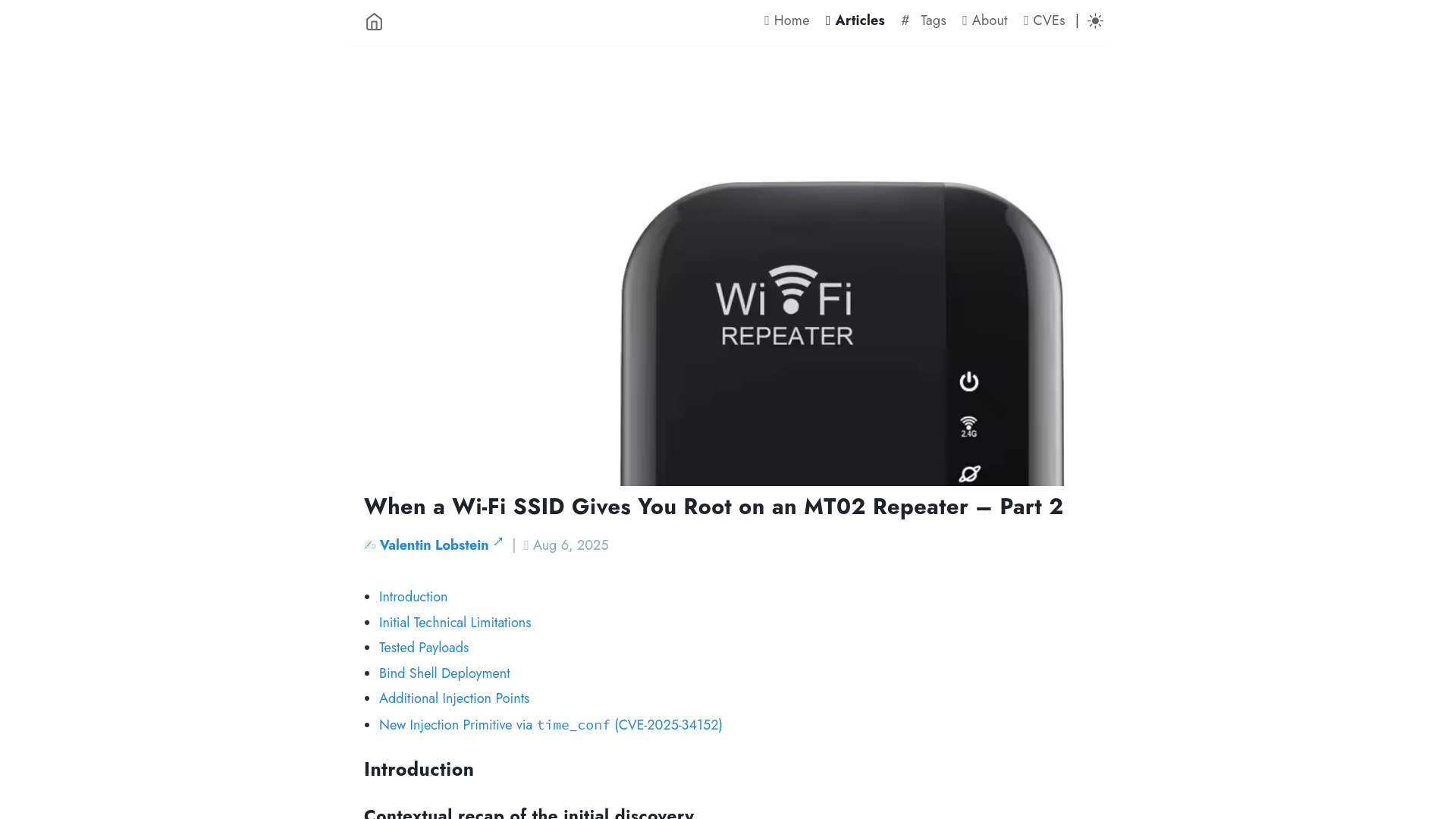 When a Wi-Fi SSID Gives You Root on an MT02 Repeater – Part 2 | Chocapikk's Cybersecurity Blog 🛡️💻