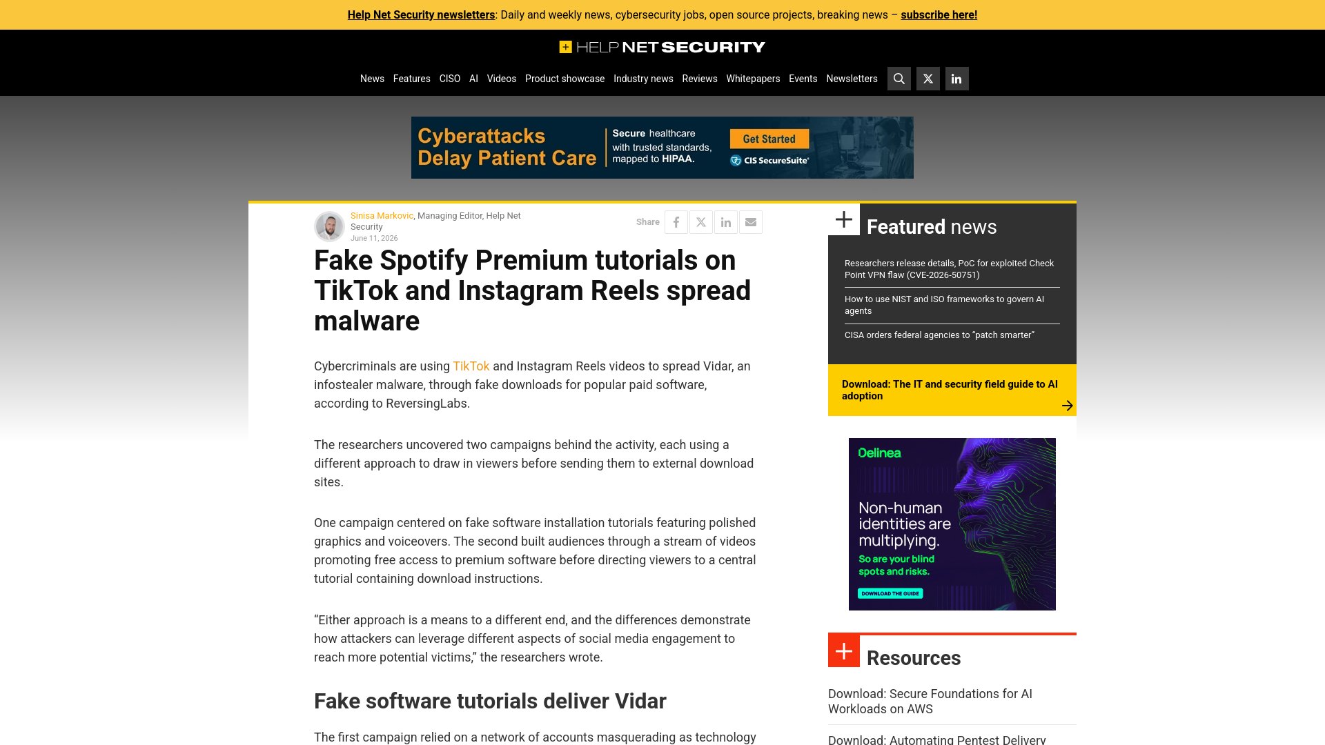 Fake Spotify Premium tutorials on TikTok and Instagram Reels spread malware - Help Net Security