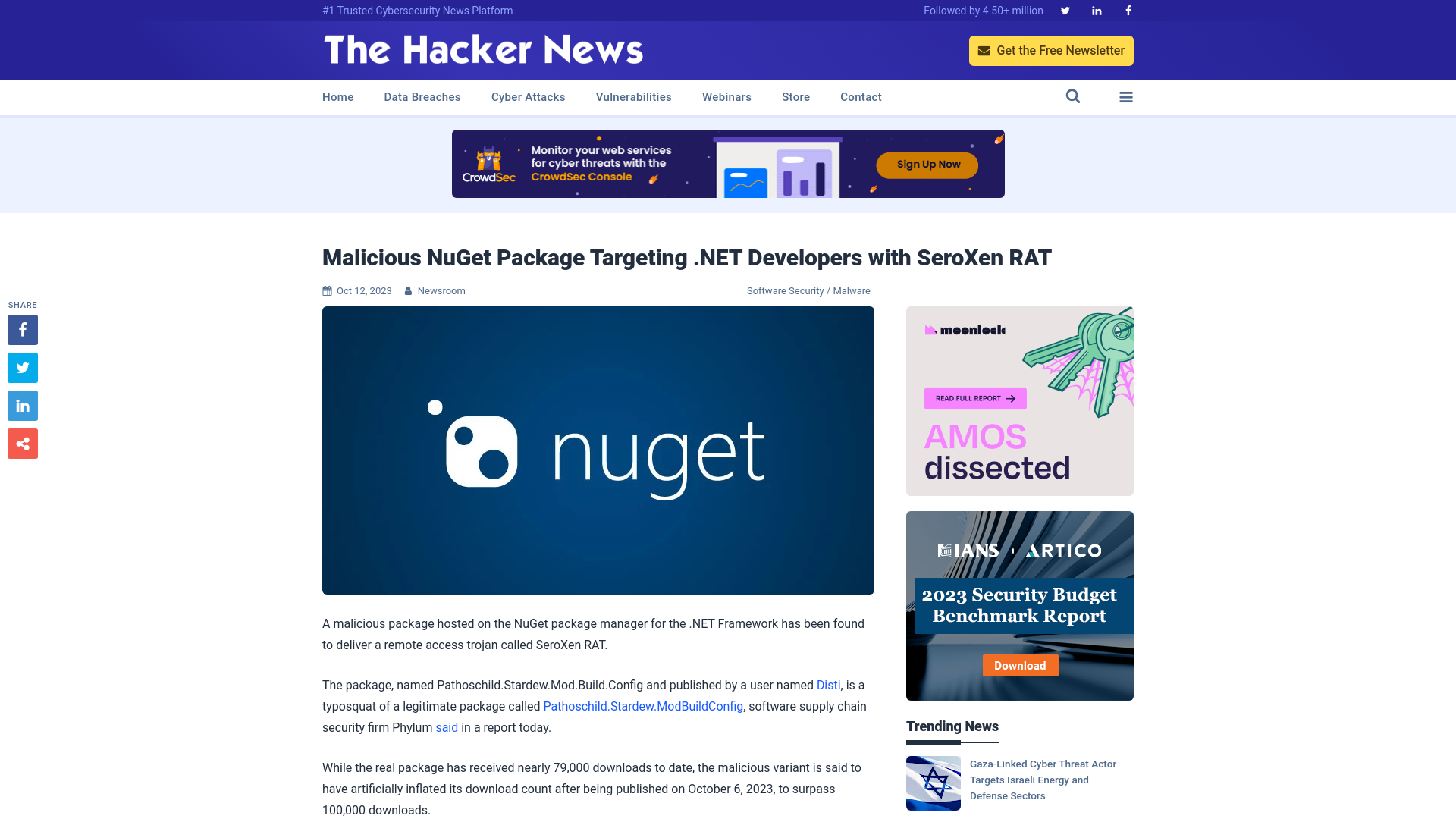 Malicious NuGet Package Targeting .NET Developers with SeroXen RAT