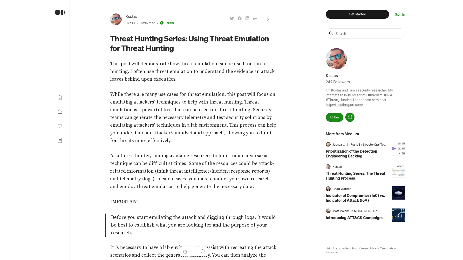 Threat Hunting Series: Using Threat Emulation for Threat Hunting | by Kostas | Oct, 2022 | Medium