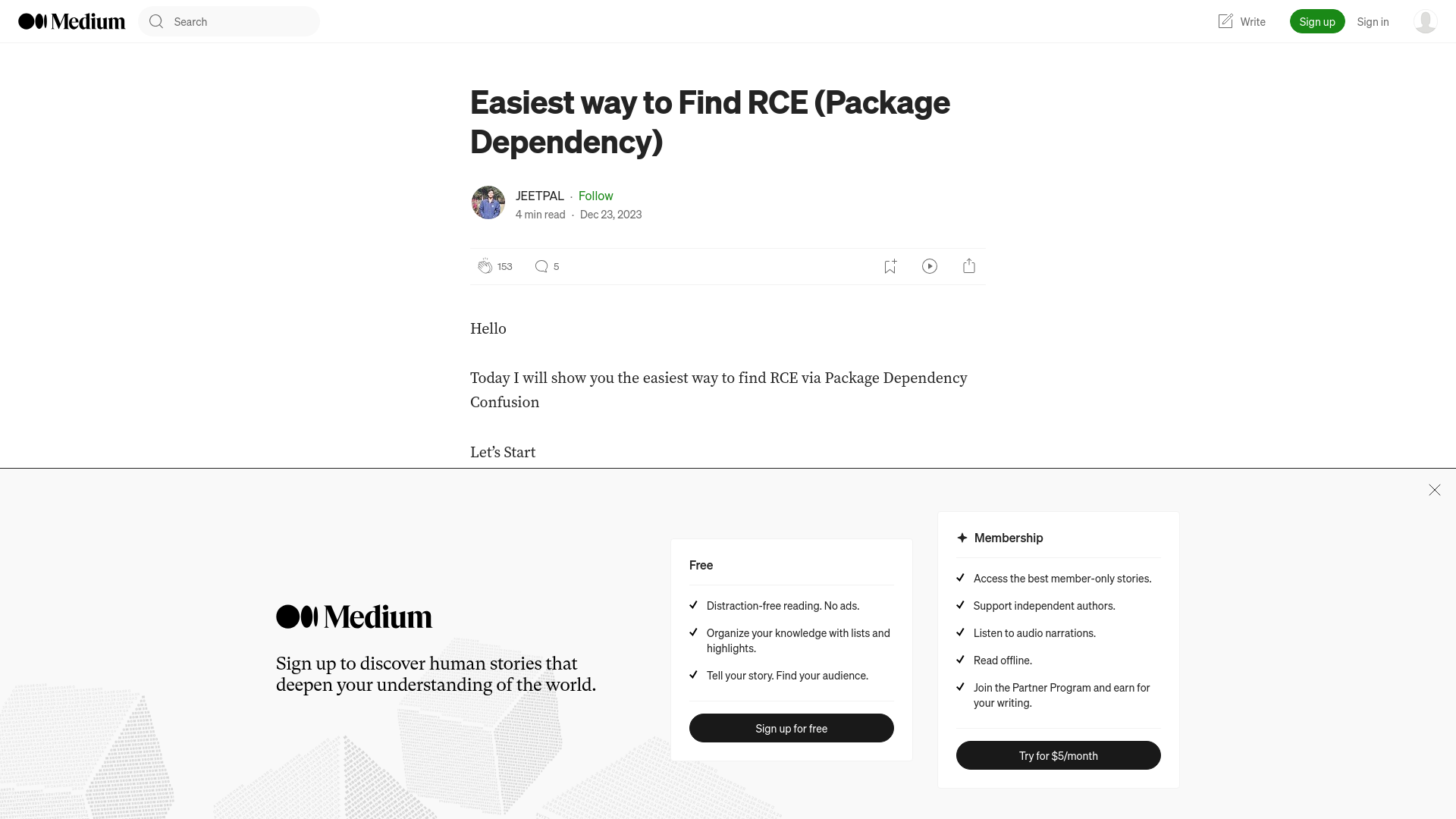 Easiest way to Find RCE (Package Dependency) | by JEETPAL | Dec, 2023 | Medium