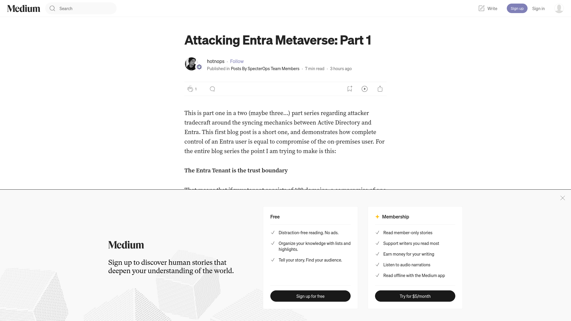 Attacking Entra Metaverse: Part 1 | by hotnops | Dec, 2024 | Posts By SpecterOps Team Members