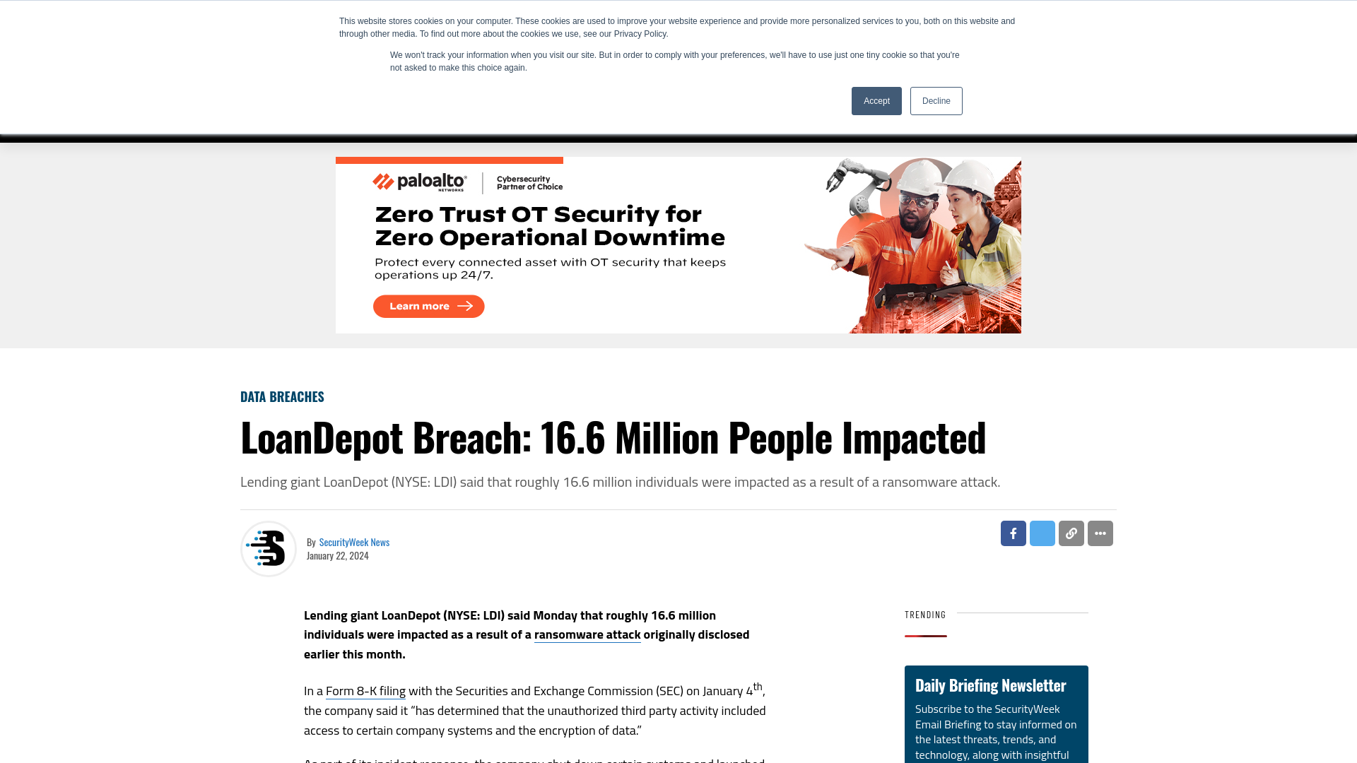 LoanDepot Breach: 16.6 Million People Impacted - SecurityWeek