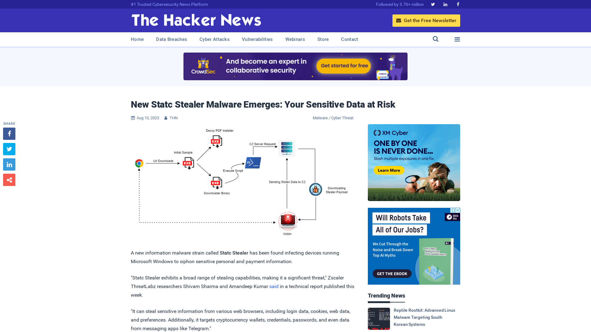 New Statc Stealer Malware Emerges: Your Sensitive Data at Risk