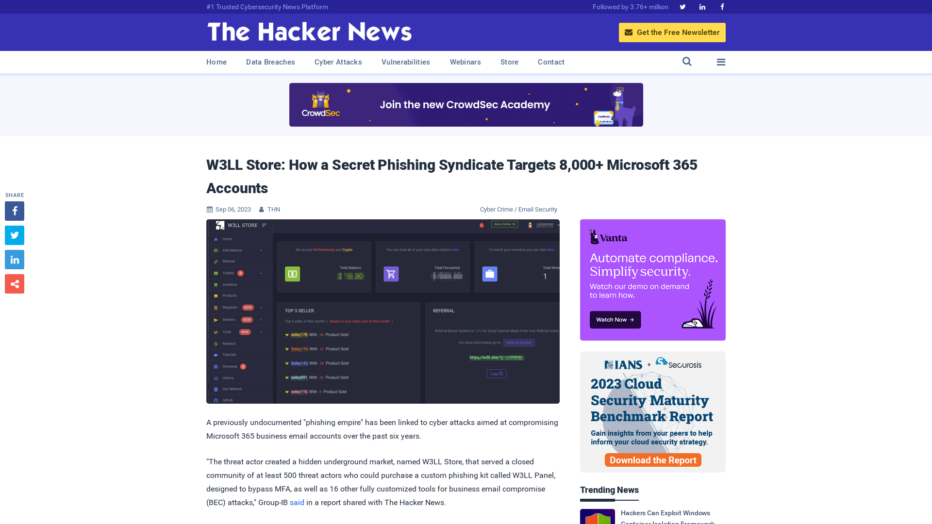 W3LL Store: How a Secret Phishing Syndicate Targets 8,000+ Microsoft 365 Accounts