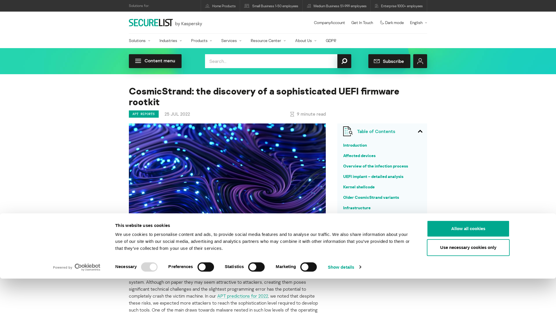 CosmicStrand: the discovery of a sophisticated UEFI firmware rootkit | Securelist