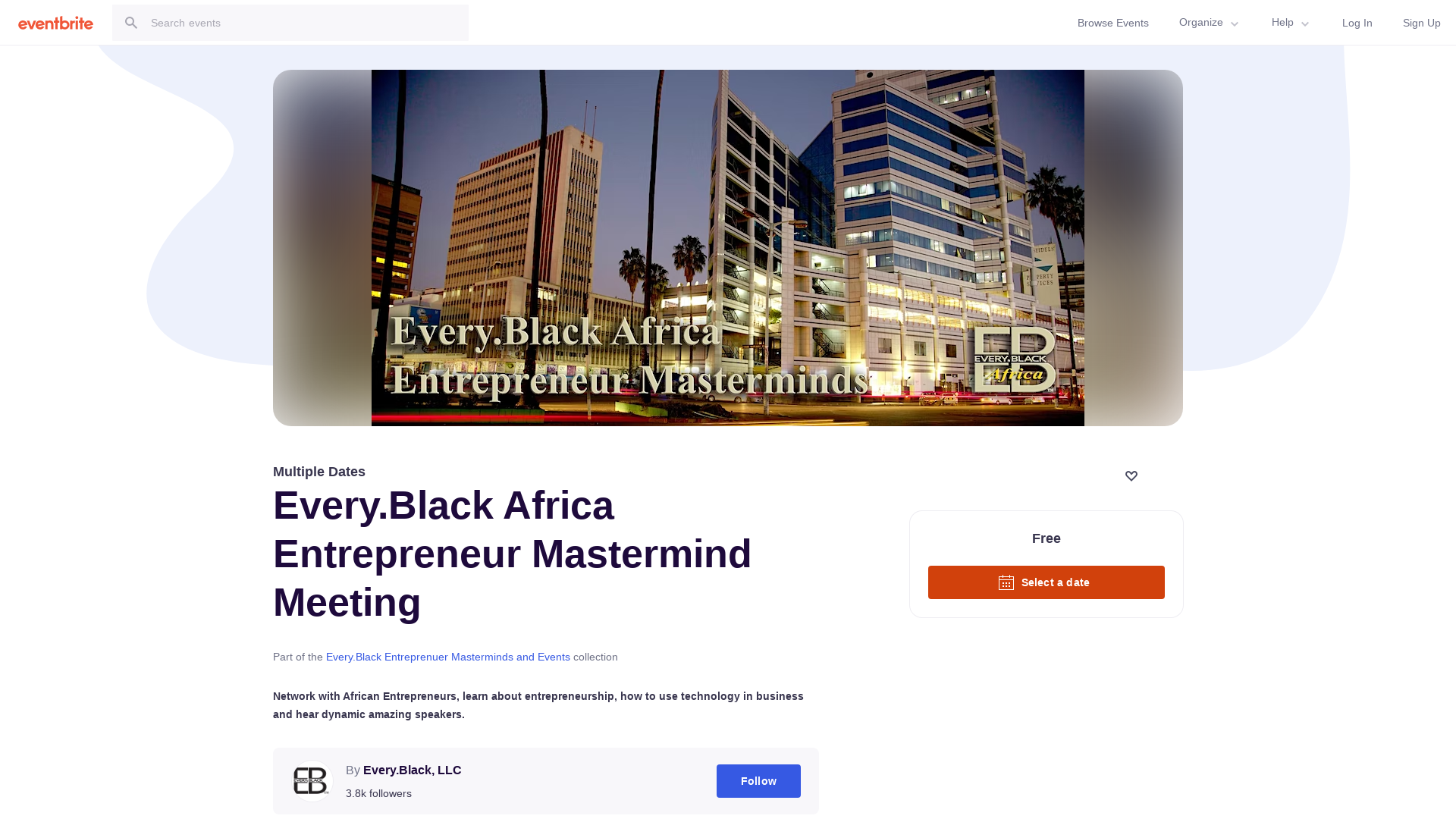 Every.Black Africa Entrepreneur Mastermind Meeting Registration, Multiple Dates | Eventbrite