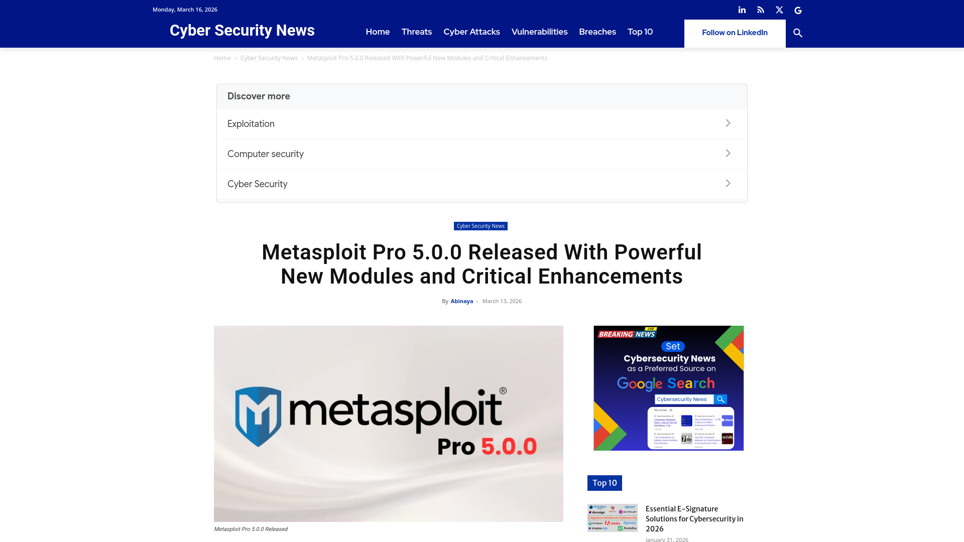 Metasploit Pro 5.0.0 Released With Powerful New Modules and Critical Enhancements