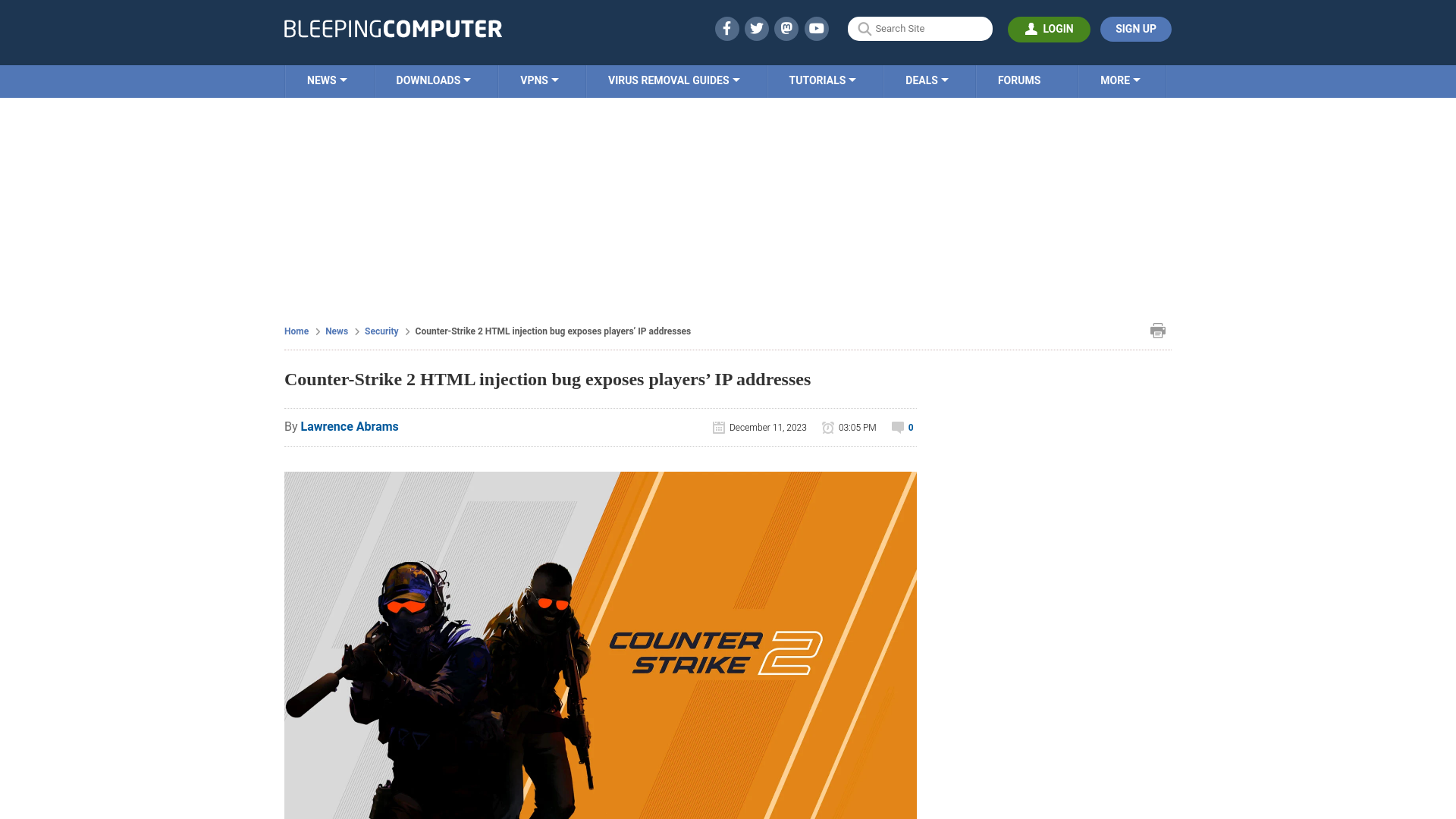 Counter-Strike 2 HTML injection bug exposes players’ IP addresses