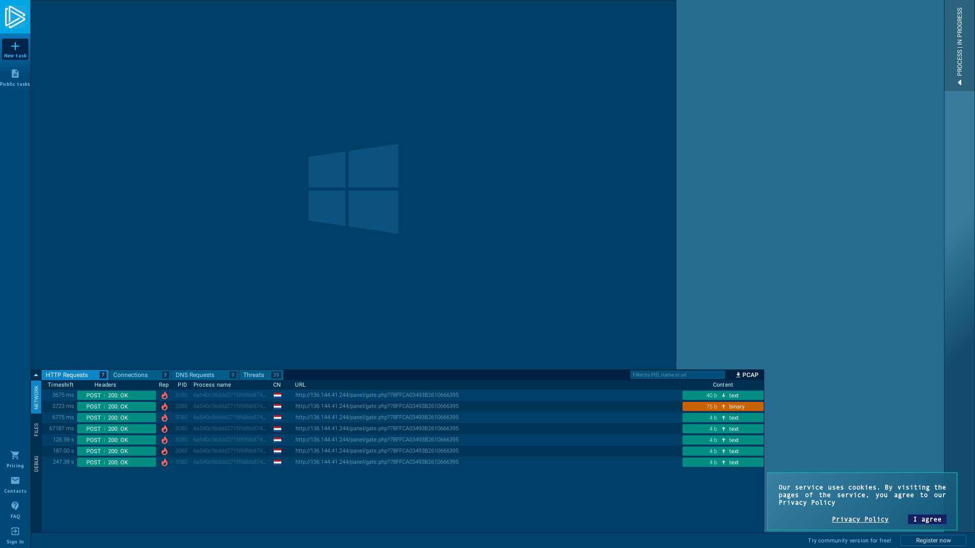 6a540c56ddd2715f68bb87455cc894ec5d314d4dca97013e83d7fd9fc47302b8 (MD5: 5AEDEA35488B7786FE31B7E8BA029A76) - Interactive analysis - ANY.RUN