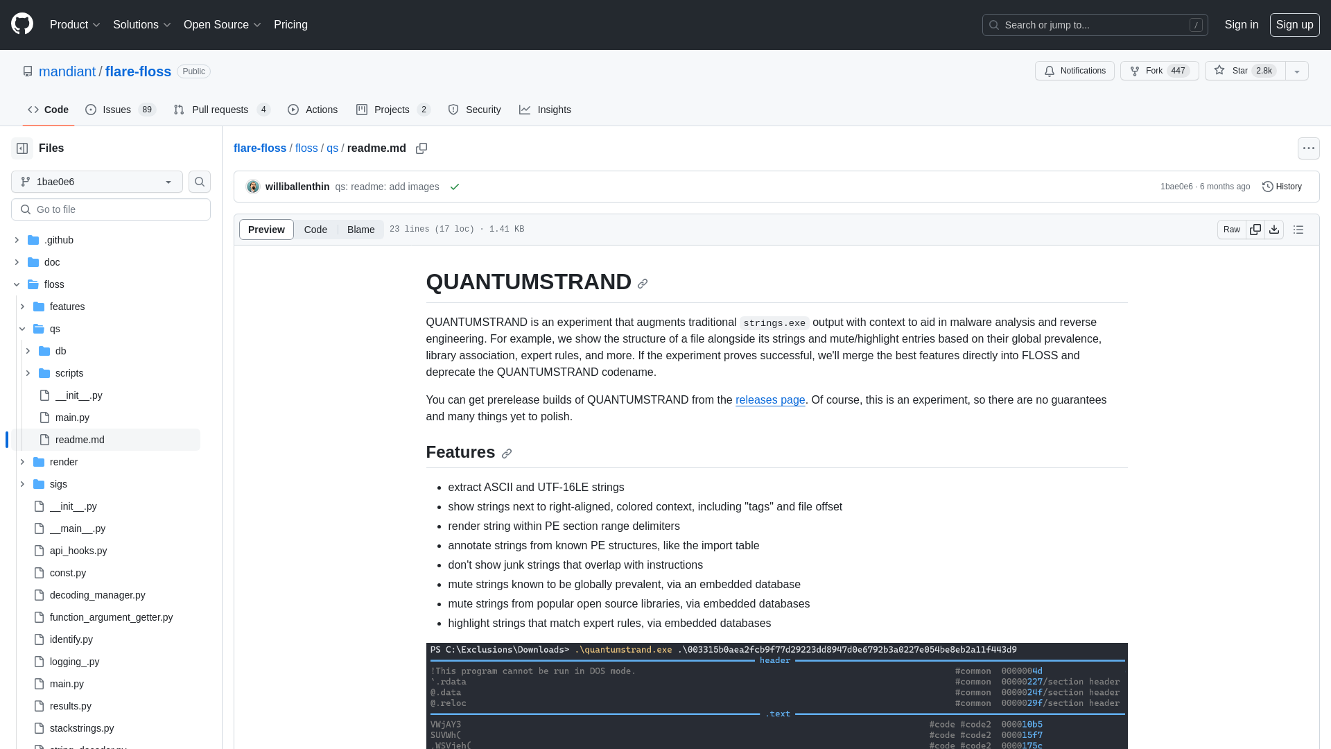 flare-floss/floss/qs/readme.md at 1bae0e6a129775fb66acf45e3376918b14adf617 · mandiant/flare-floss · GitHub