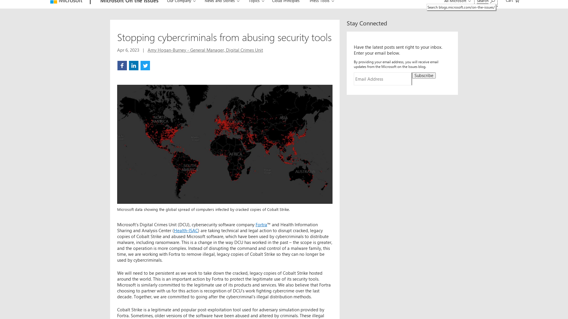 Stopping cybercriminals from abusing security tools - Microsoft On the Issues