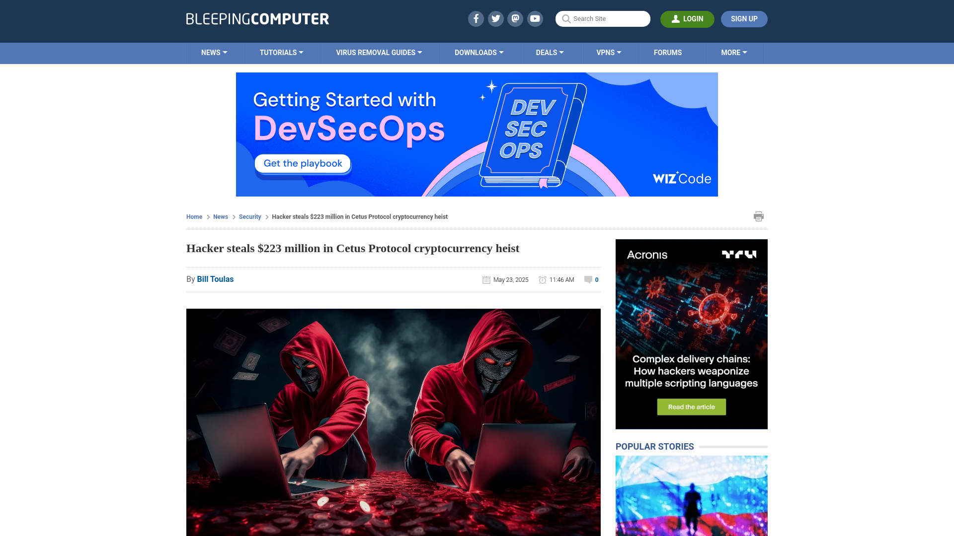 Hacker steals $223 million in Cetus Protocol cryptocurrency heist