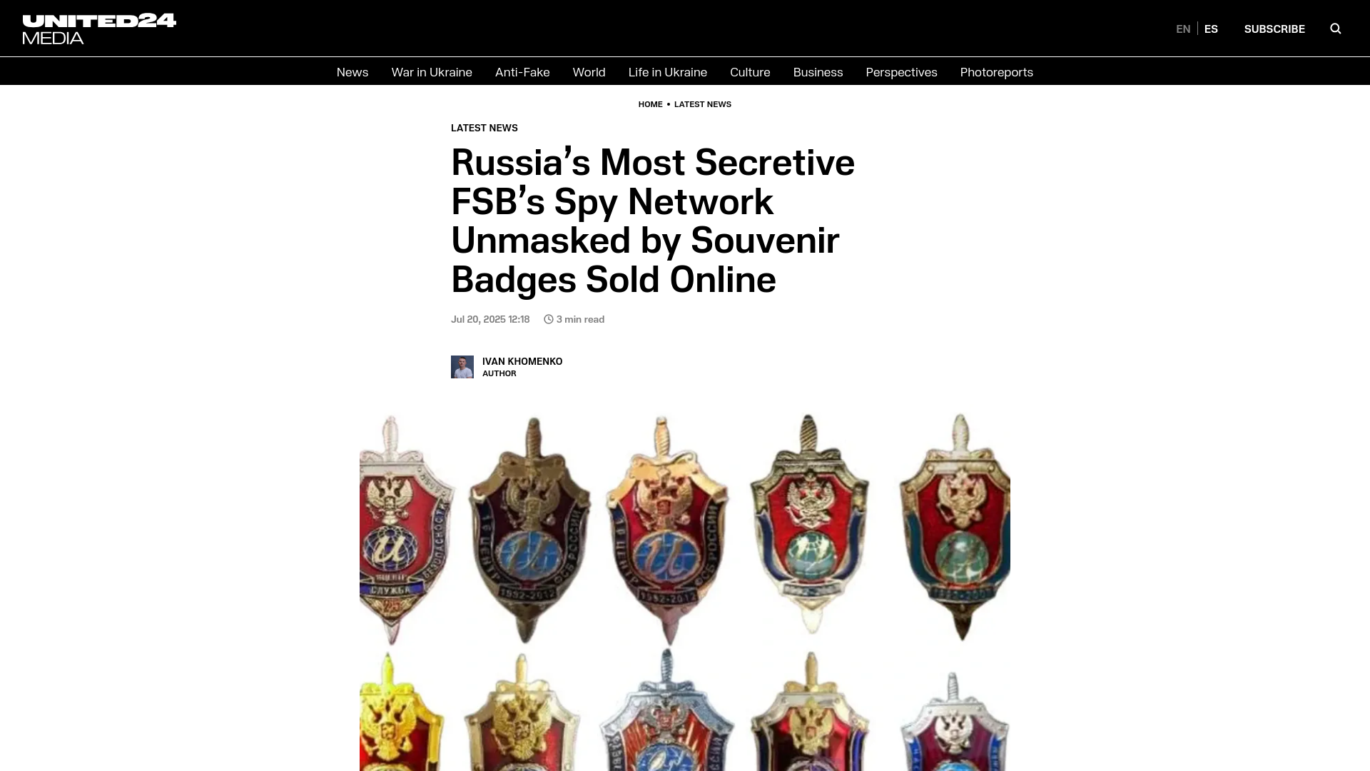 Russia’s Most Secretive FSB’s Spy Network Unmasked by Souvenir Badges Sold Online — UNITED24 Media