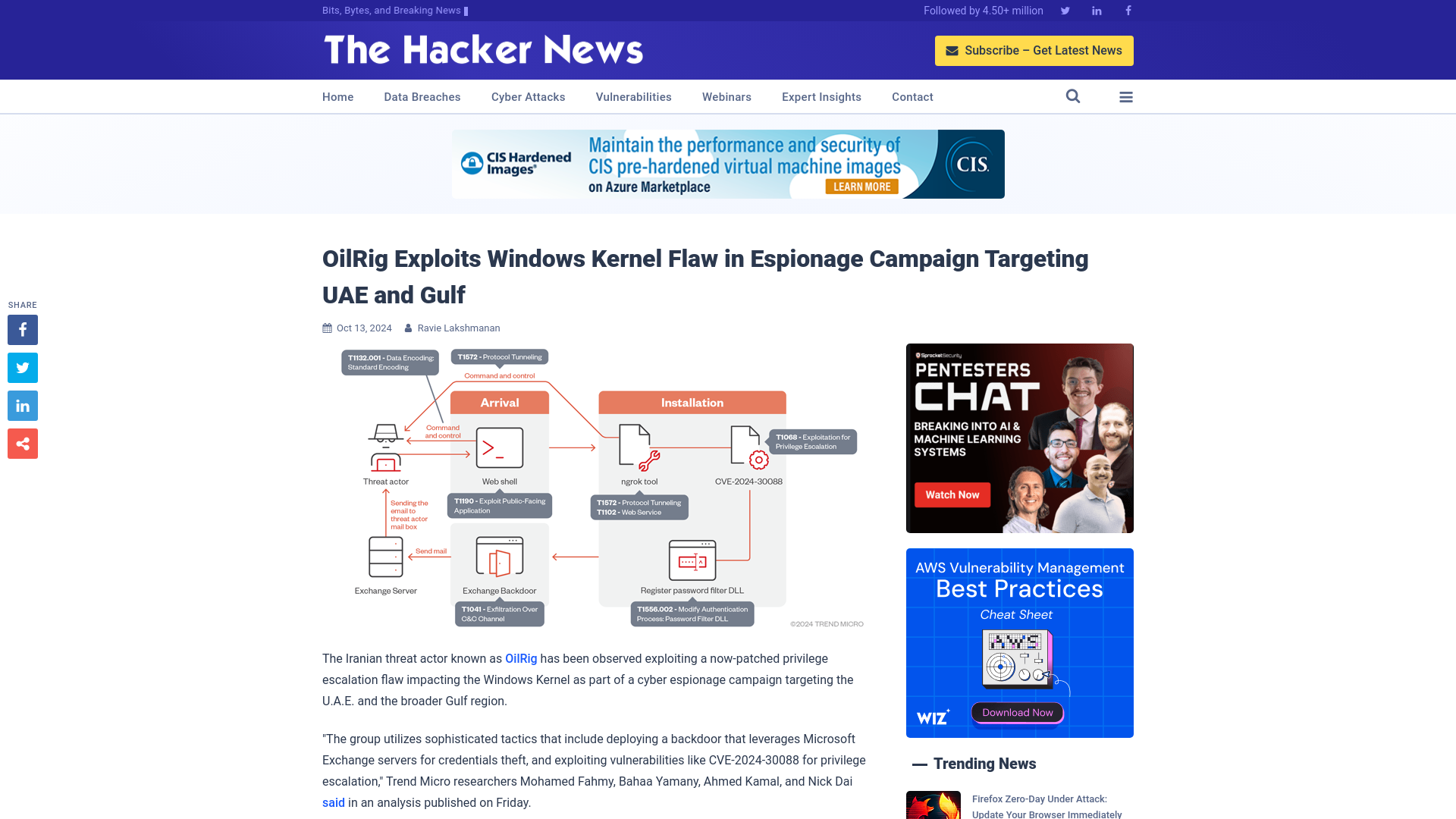 OilRig Exploits Windows Kernel Flaw in Espionage Campaign Targeting UAE and Gulf