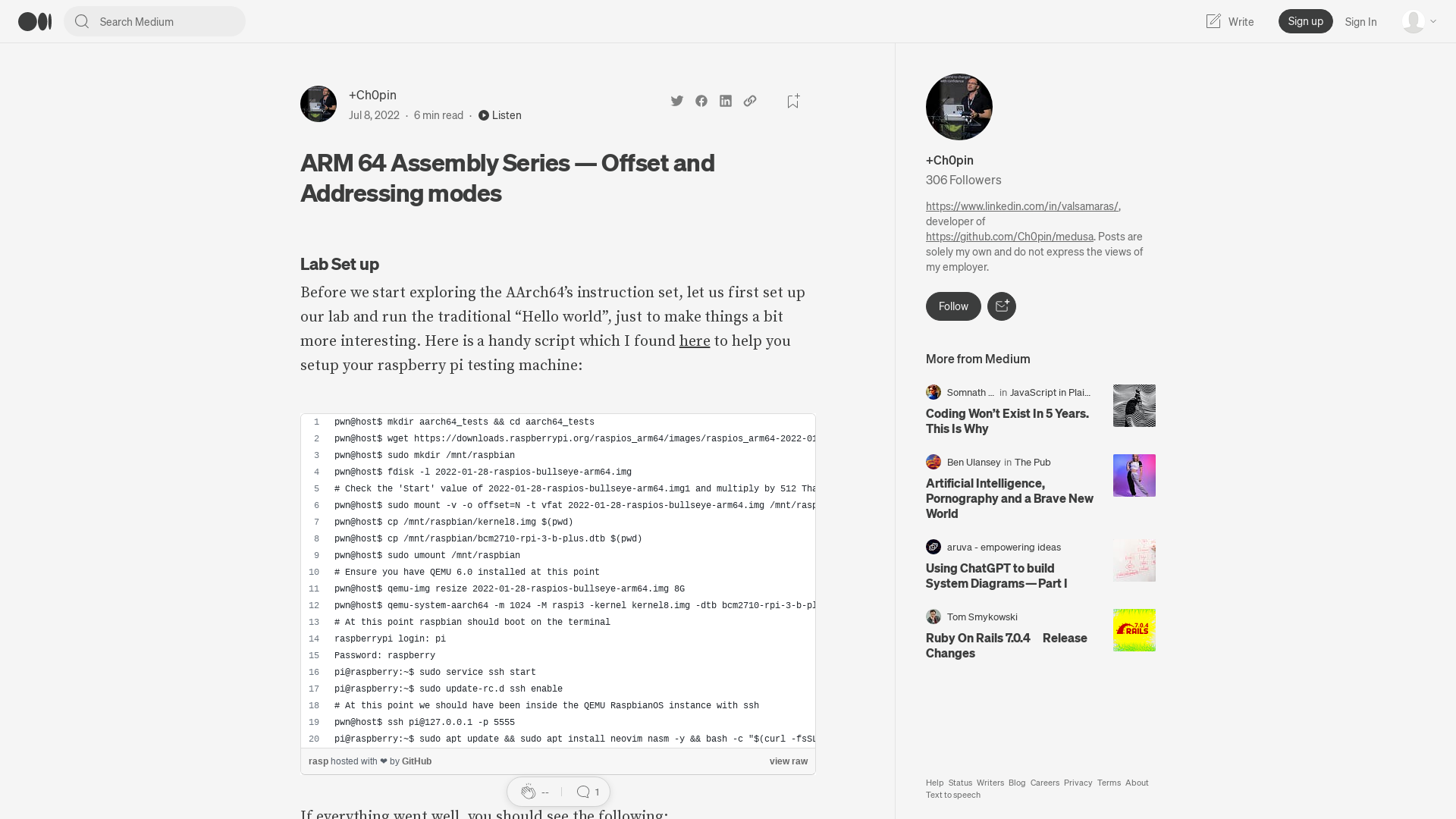 ARM 64 Assembly Series — Offset and Addressing modes | by +Ch0pin🕷️ | Medium