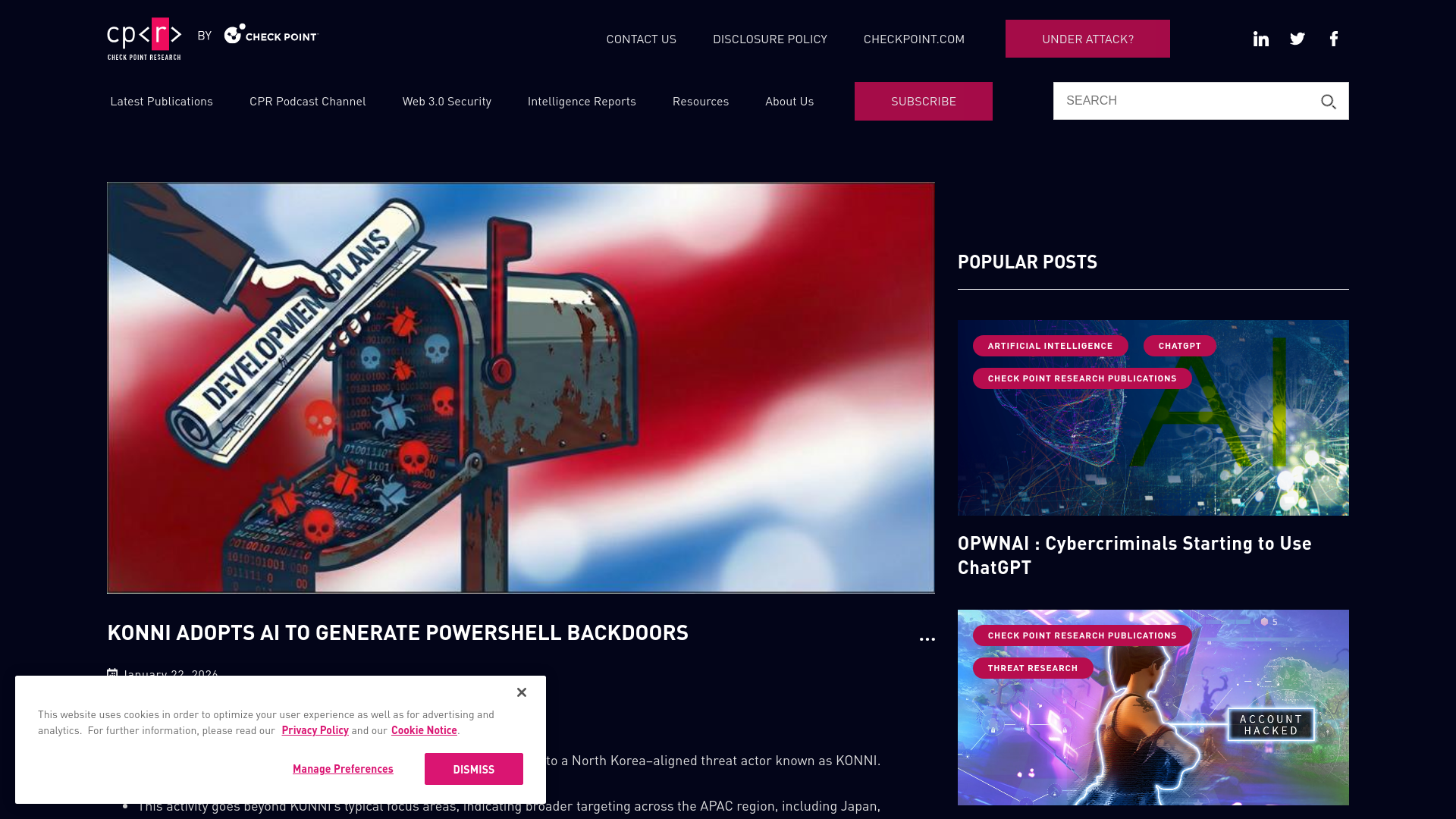 KONNI Adopts AI to Generate PowerShell Backdoors - Check Point Research