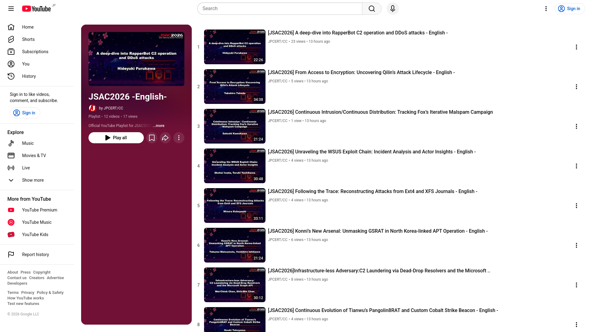 JSAC2026 -English- - YouTube