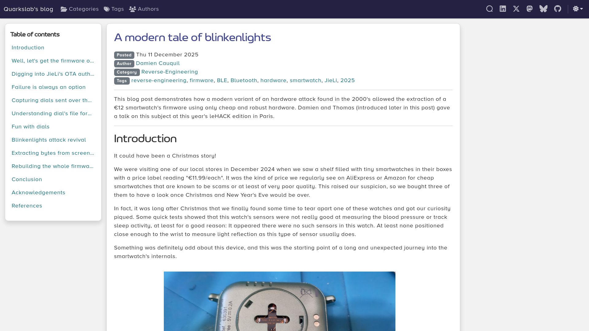 A modern tale of blinkenlights - Quarkslab's blog