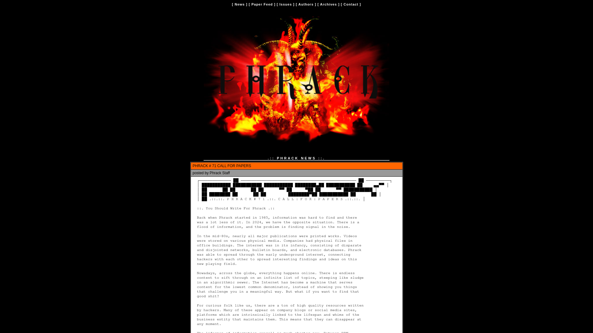 .:: Phrack Magazine ::.