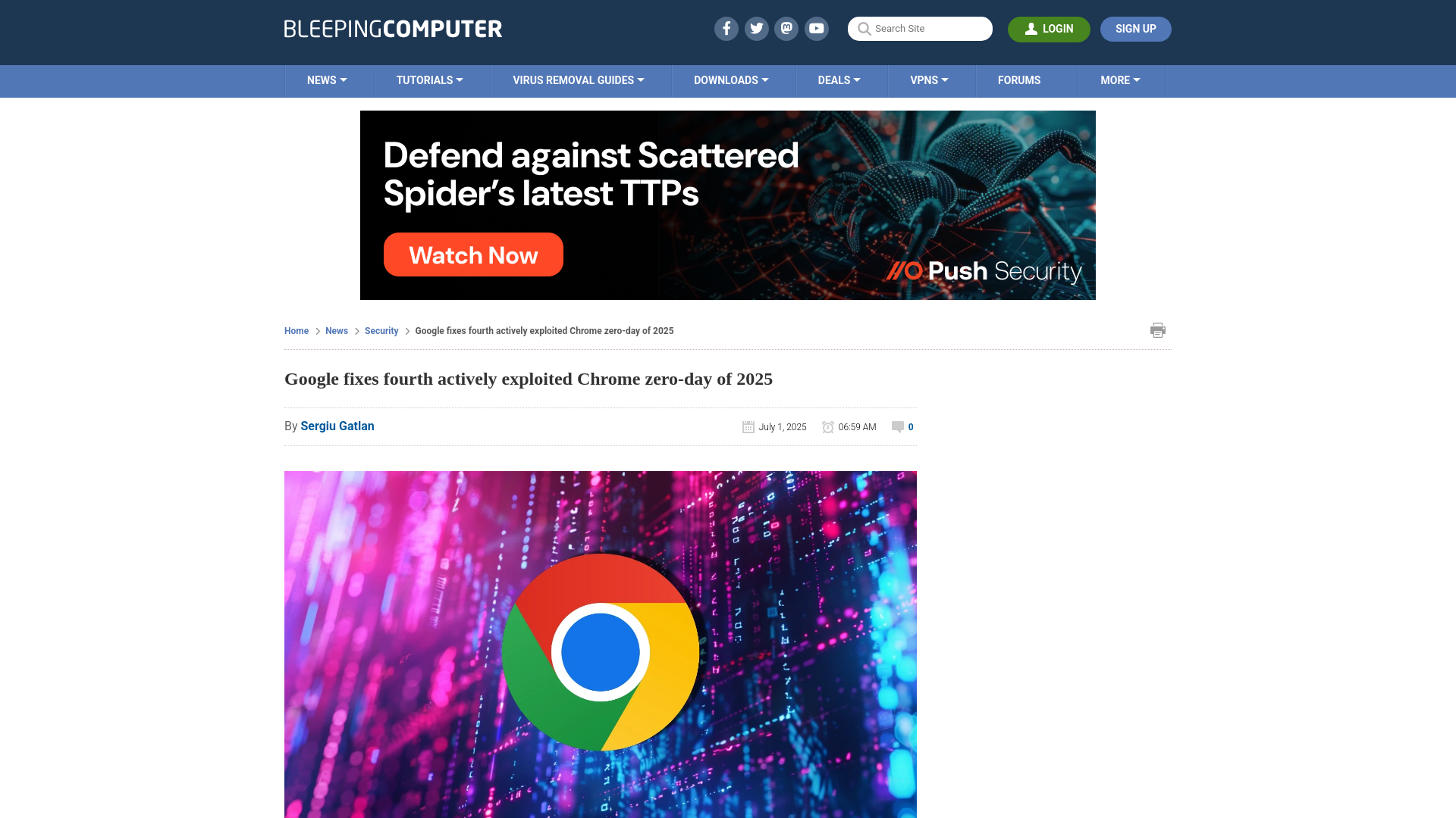 Google fixes fourth actively exploited Chrome zero-day of 2025