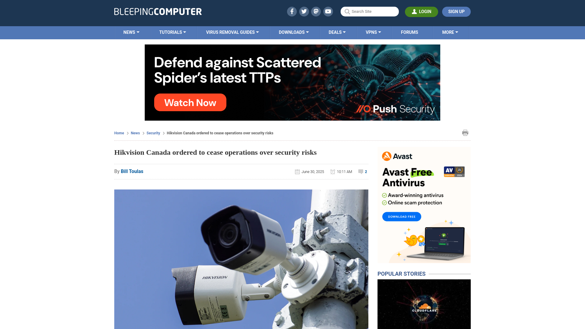 Hikvision Canada ordered to cease operations over security risks