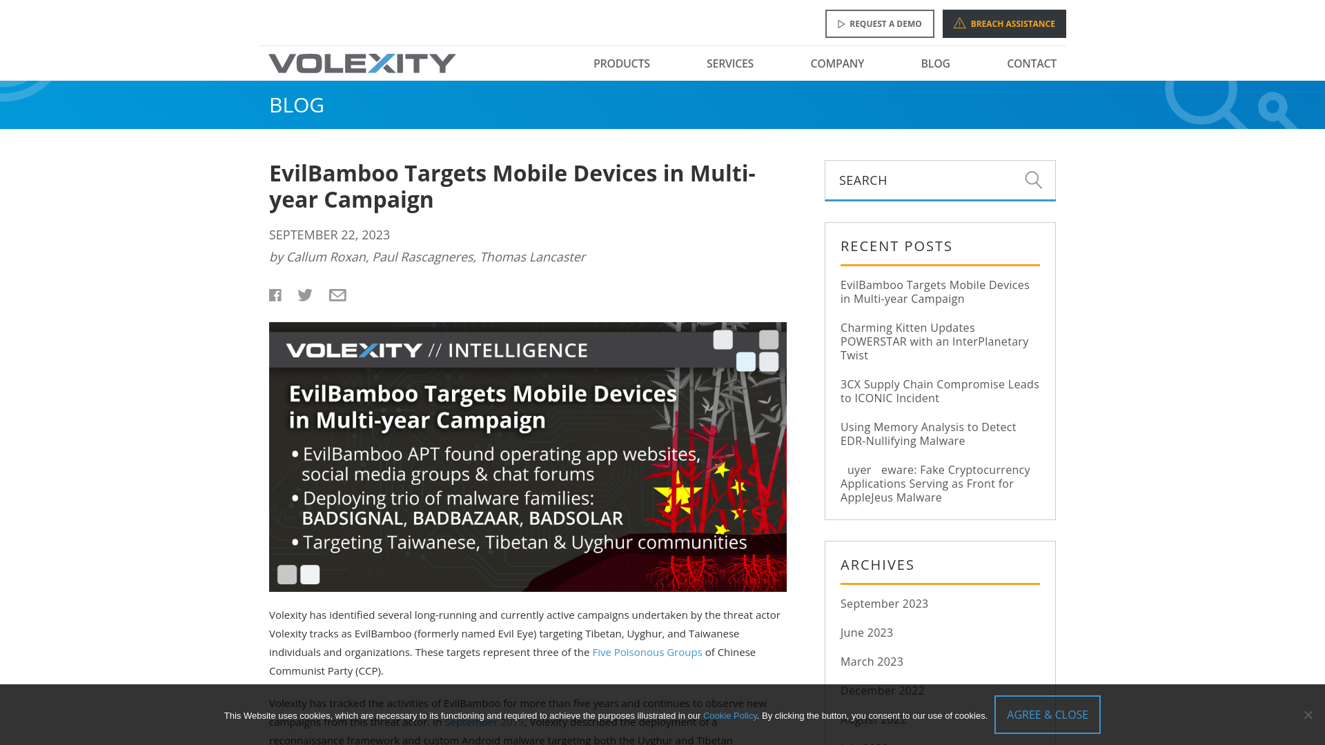 EvilBamboo Targets Mobile Devices in Multi-year Campaign | Volexity