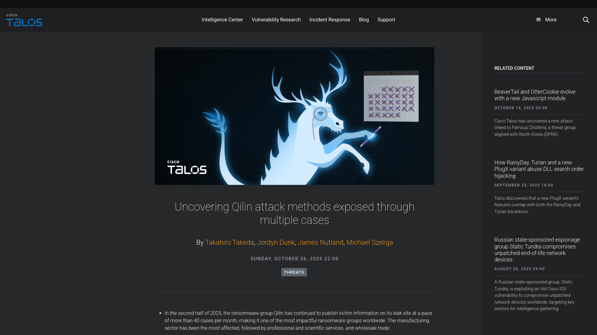 Uncovering Qilin attack methods exposed through multiple cases