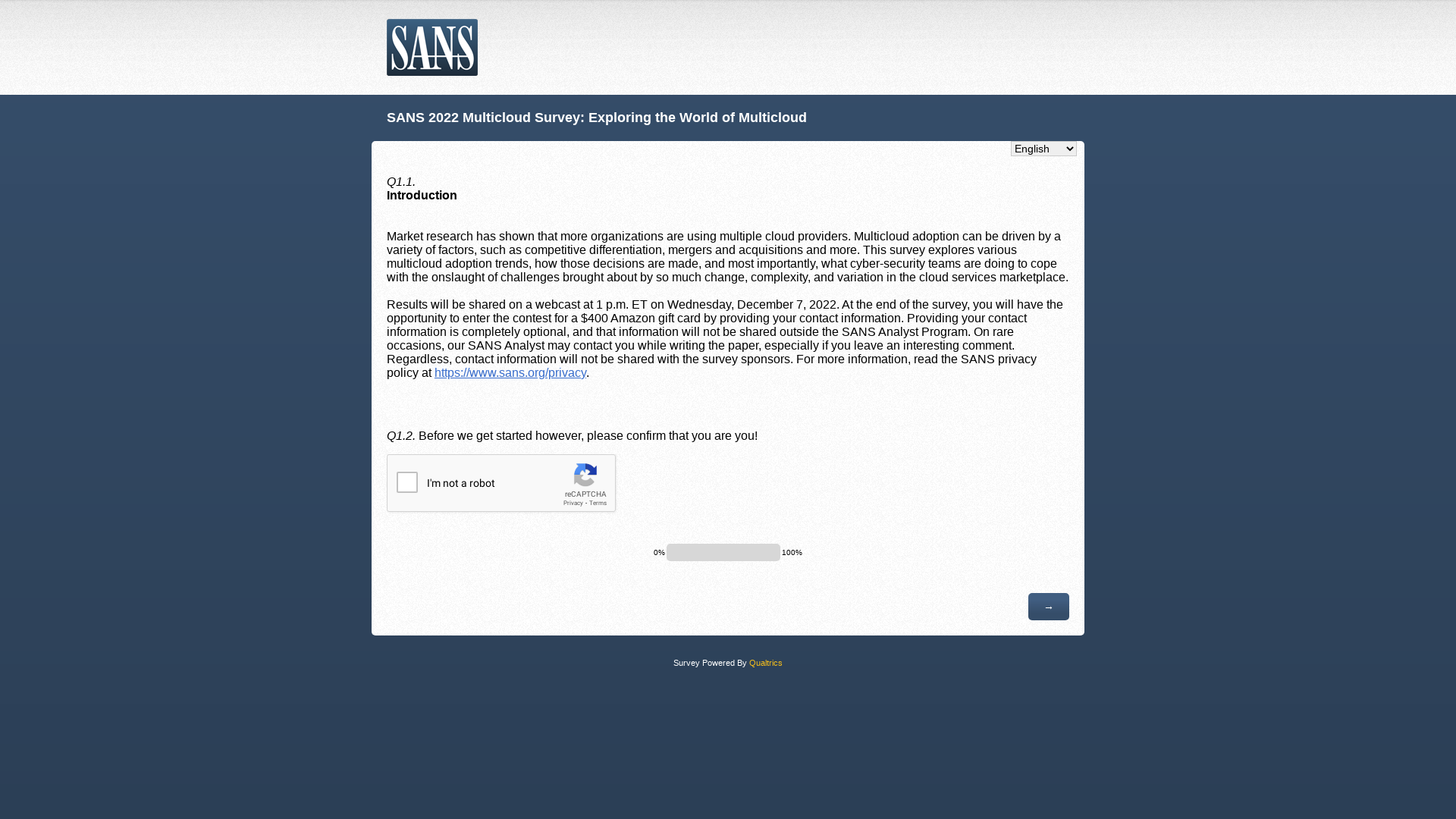 SANS 2022 Multicloud Survey: Exploring the World of Multicloud